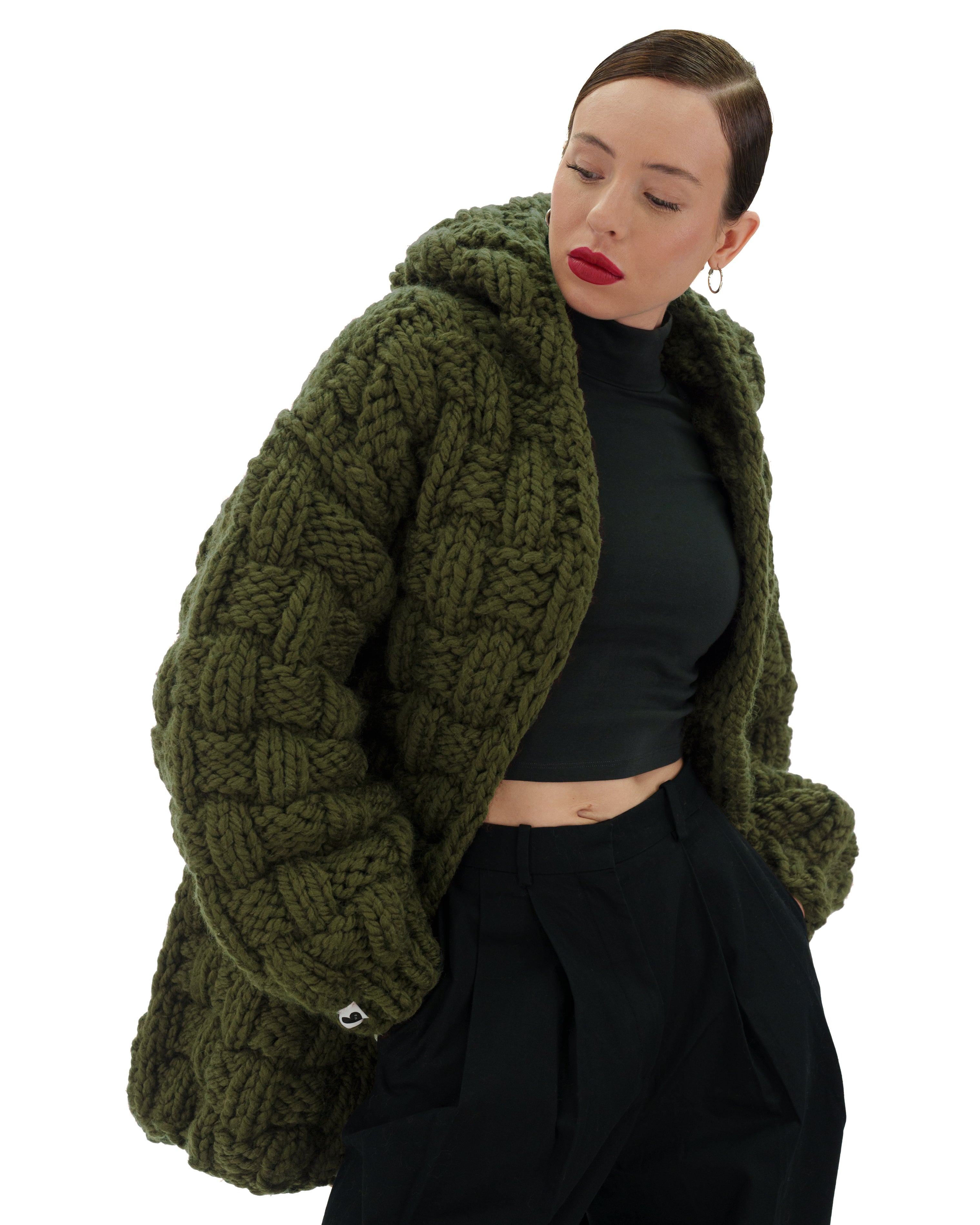 Women's Straw Hooded Cardigan - Lightweight Knit Sweater for Fall & Winter | Cozy Oversized Pullover for Casual Wear, Lounge & Travel