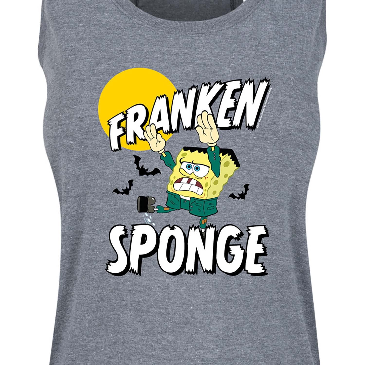 HYBRID APPAREL Women's Spongebob Squarepants Franken Sponge Racerback Tank Top - Soft & Comfortable Workout & Casual Wear