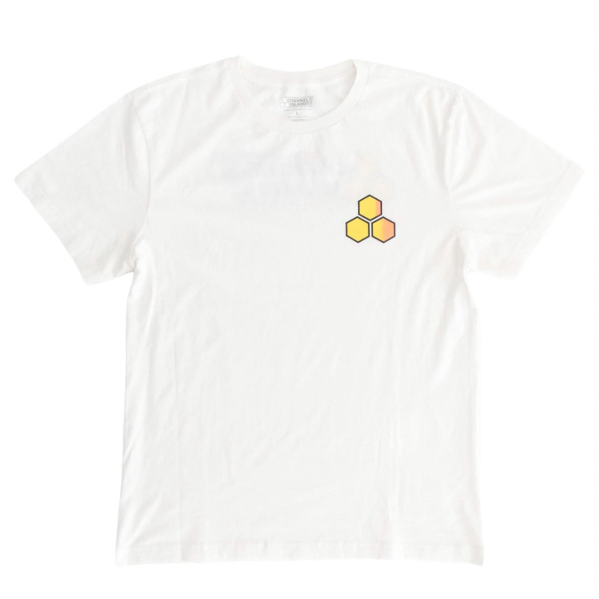 Channel Islands Fade Flag Men's Short Sleeve T-Shirt - Comfortable Cotton Crew Neck Tee for Summer Casual Wear - White