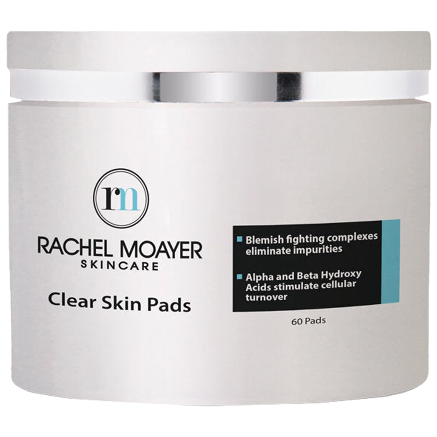 Rachel Moayer Clear Skin Pads - Exfoliating Facial Pads with Salicylic & Glycolic Acid for Acne Treatment, Deep Cleansing & Brightening | Gentle Resurfacing Pads for Clear, Radiant Skin | Perfect for Daily Skincare Routine & Travel