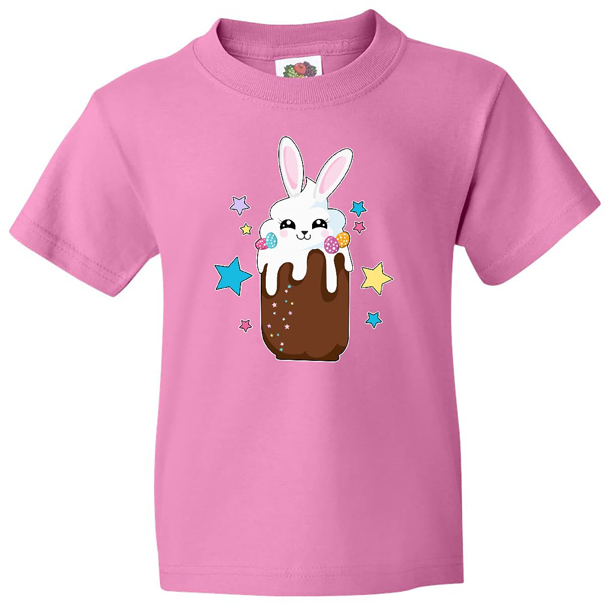 Easter Chocolate Bunny with Stars Youth T-Shirt | Cute Easter Graphic Tee for Kids | Perfect for Easter Celebrations & Spring Outfits