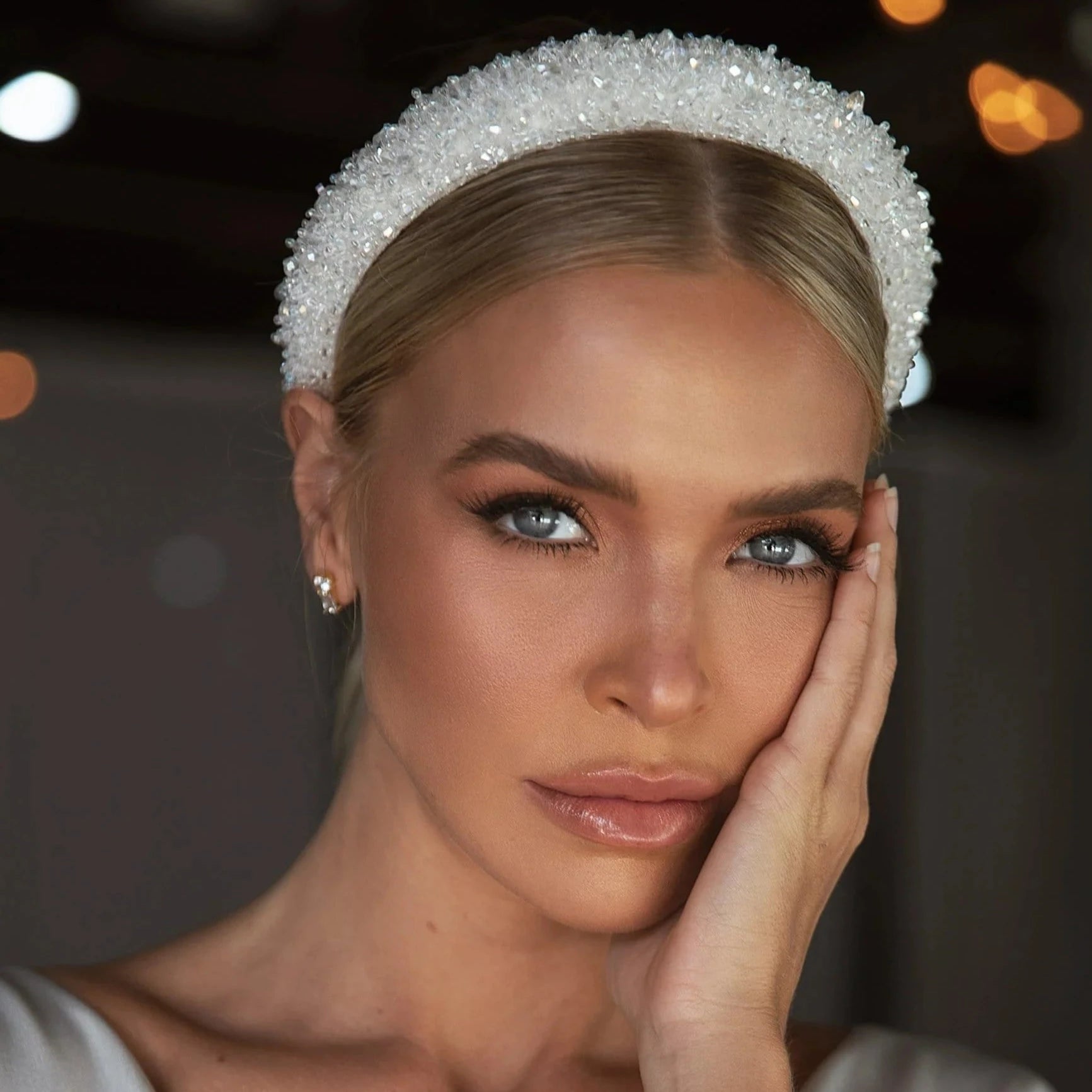 Lola Knight Marlene Crystal Beaded Headband - Elegant Rhinestone Hair Accessory for Women, Bridal Hair Band, Wedding Headpiece, Prom & Party Hair Jewelry