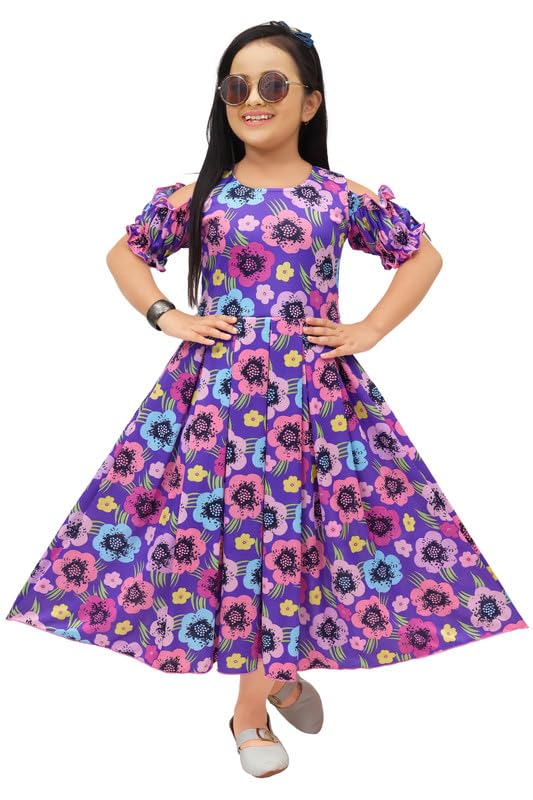 A.R.K. Girls Maxi Dresses - Elegant Floral Summer Party Dresses for Toddler to Teen, Perfect for Birthday, Easter, Wedding & Special Occasions