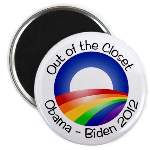 Biden & Obama 2012 LGBTQ+ Equality Fridge Magnet - 2.25 Inch Strong Hold Refrigerator Magnet for Kitchen, Office, Dorm & Locker Decor - Supports Same-Sex Marriage Rights