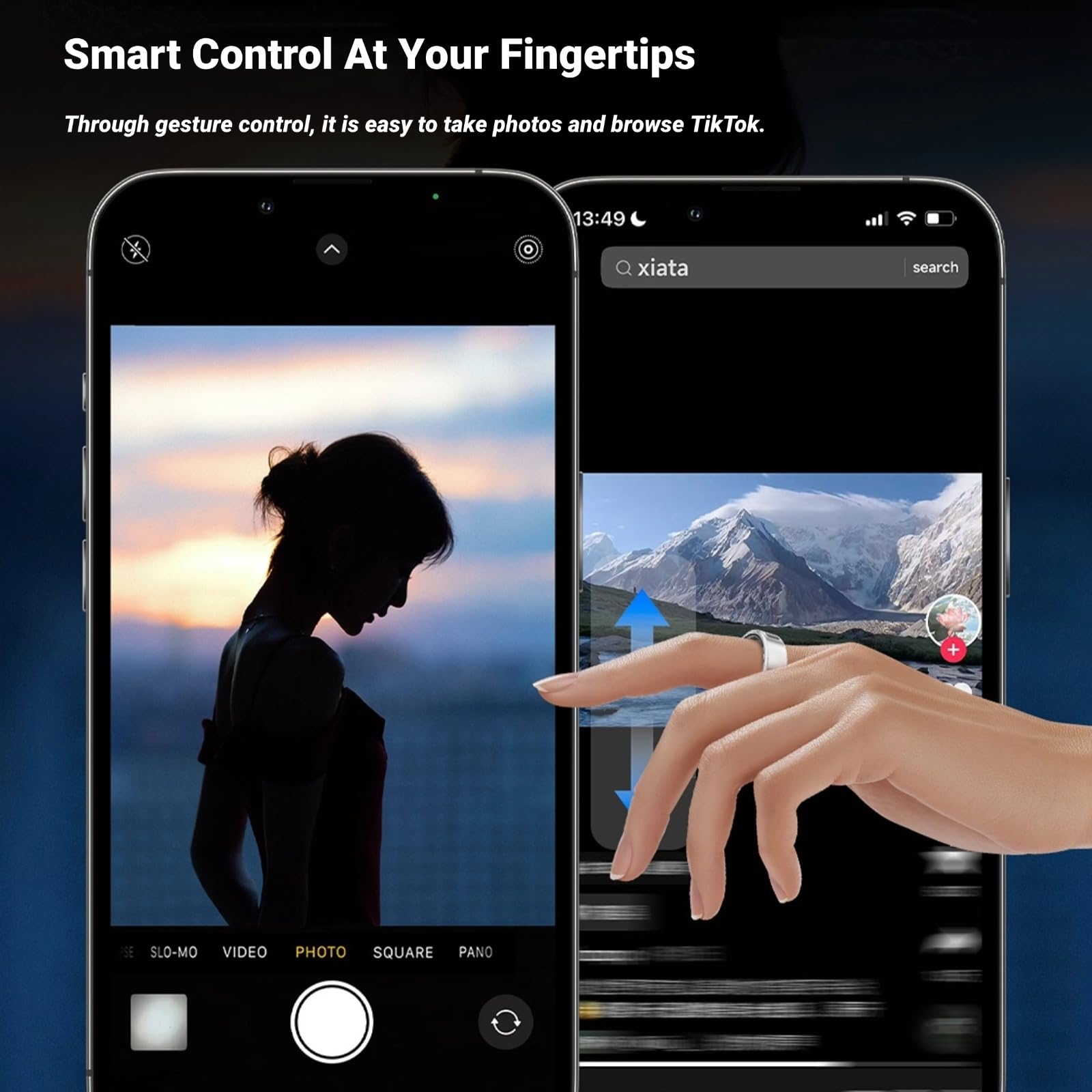 2025 Upgraded Smart Ring with LED Display - Heart Rate & Sleep Monitor, Fitness Tracker, Remote Camera Control, IP68 Waterproof for Swimming & Sports | No App Fee | Perfect for Health Tracking, Workouts & Daily Activity Monitoring