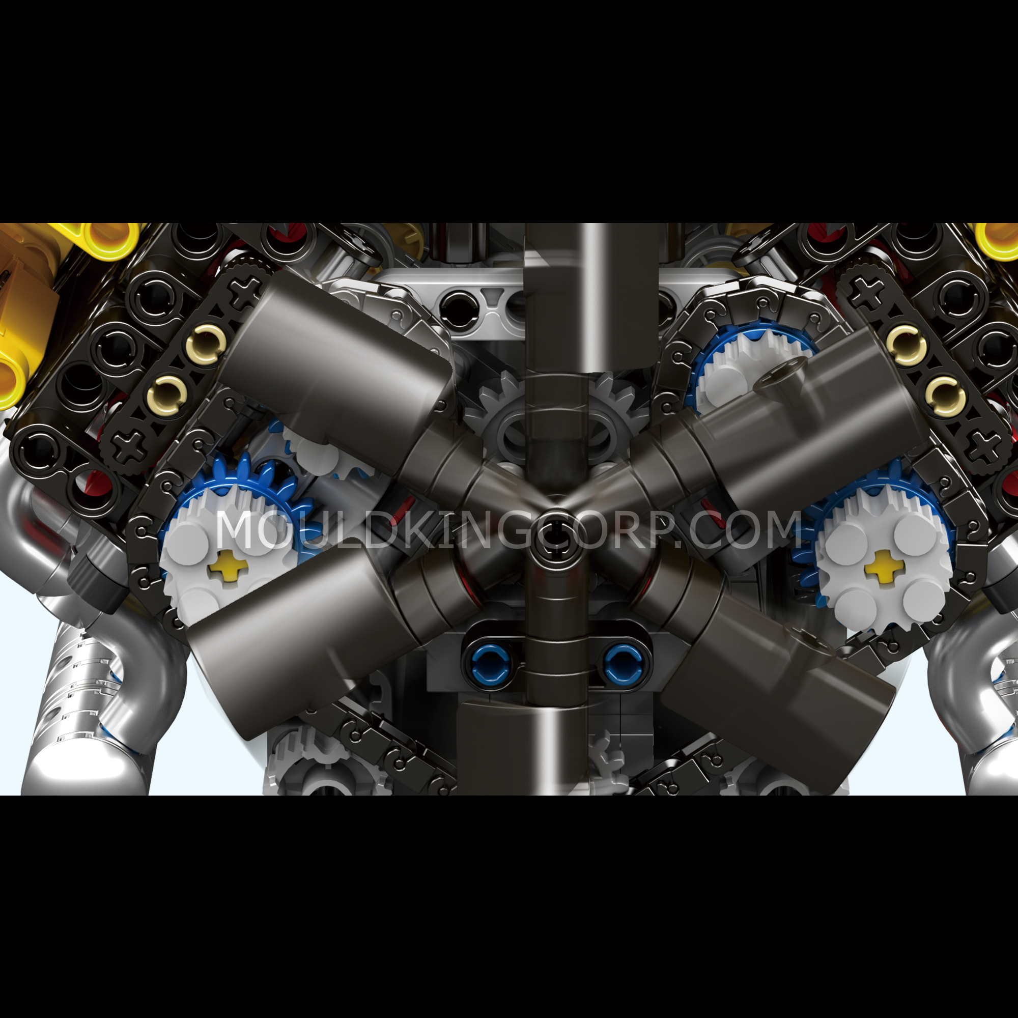 Mould King 10202 Motorized Lamborghini V12 Engine & Gearbox Building Kit - 1,260 Piece Model Car Set for Adults & Teens - Perfect for STEM Learning, DIY Projects & Car Enthusiasts