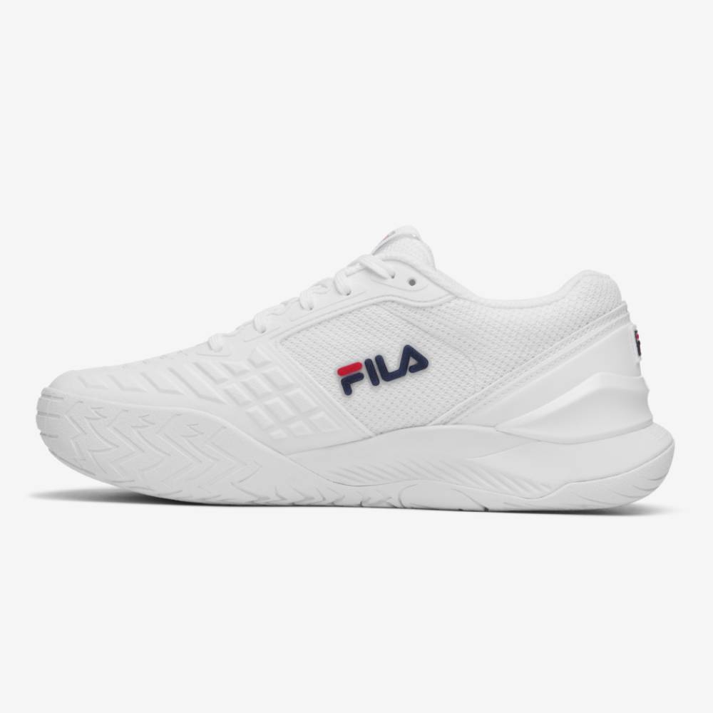 Fila Axilus 3 Women's Tennis Shoes - White & Navy Blue Athletic Shoes for Women | Perfect for Court Play, Training & Casual Wear