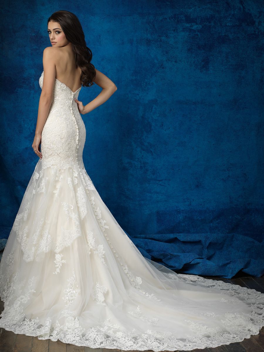 Allure Bridals 9376 Wedding Gown - Elegant Lace Bridal Dress for Bride, Perfect for Church Ceremony & Formal Reception