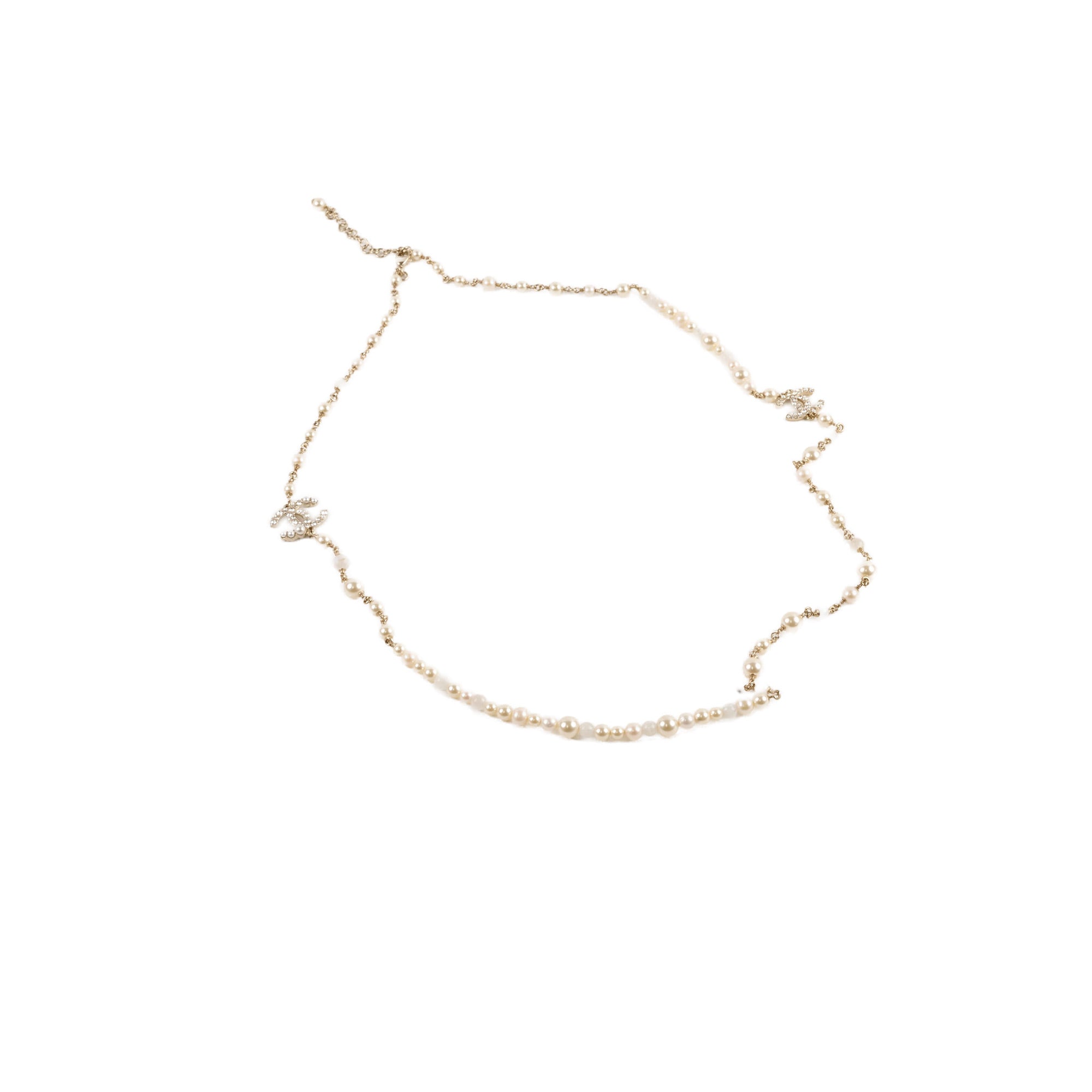 Chanel Long Pearl CC Crystal Necklace - Elegant Luxury Jewelry for Women, Perfect for Parties, Weddings & Special Occasions