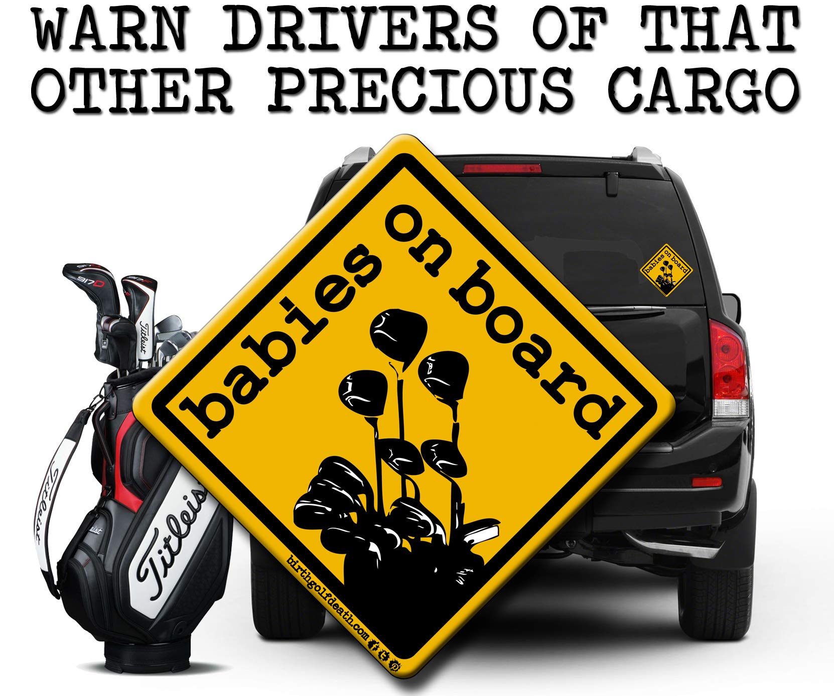 Funny Golf Sticker Decal - Birth.Golf.Death Design for Golf Lovers - Perfect for Golf Clubs, Laptops, Water Bottles & Car Decor