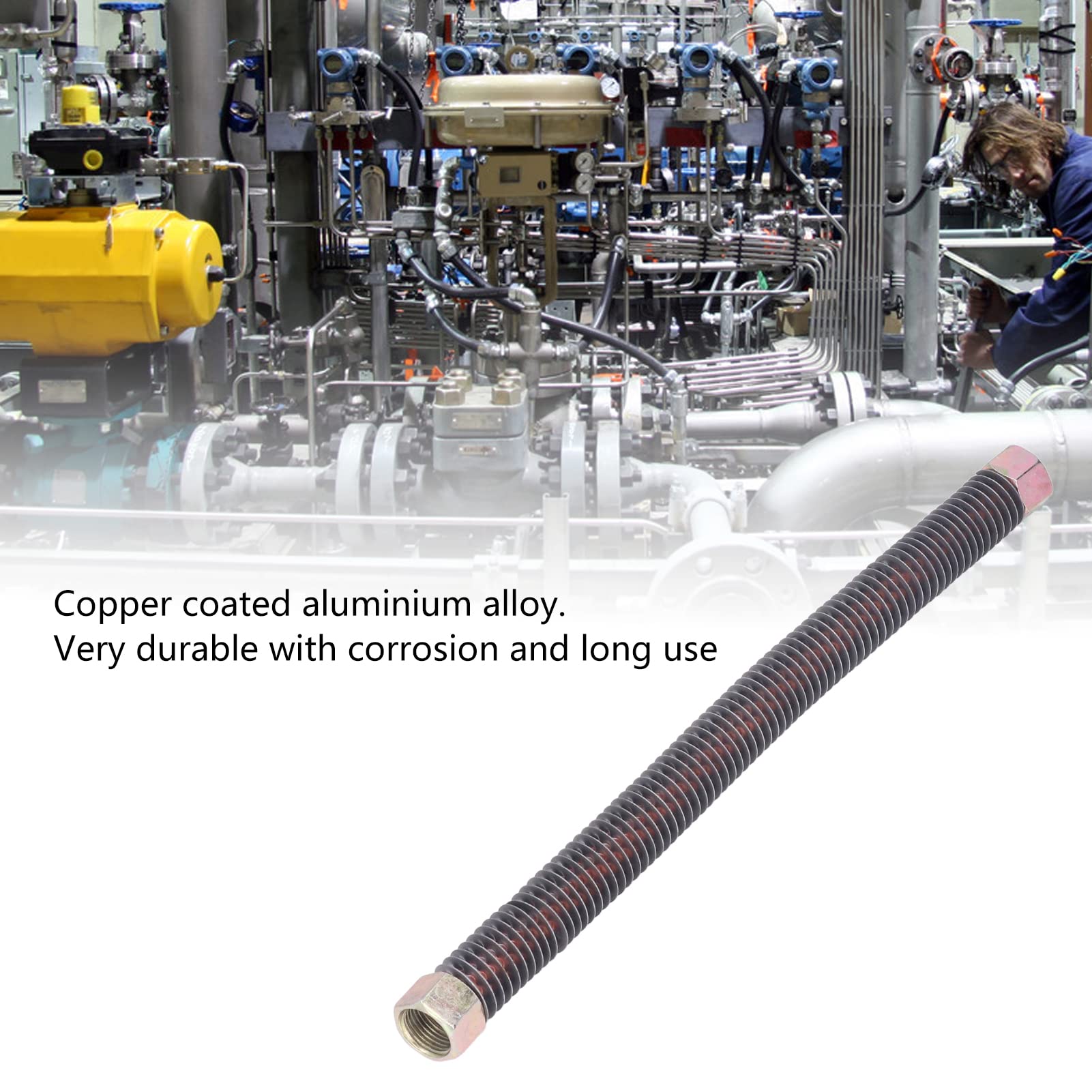 Aluminum Alloy Air Compressor Exhaust Pipe - 12mm Discharge Hose Connector Fitting for Industrial & Automotive Air Tools (Machine Tube 1051) - Perfect for Pneumatic Systems, Workshop & DIY Projects