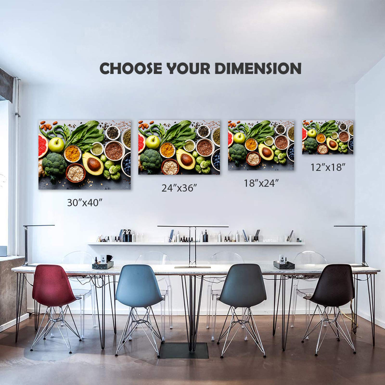 Vegetable Ingredients Canvas Wall Art - 28x40 Inch Kitchen & Dining Room Decor - Framed Ready to Hang Painting for Home, Restaurant Wall Decoration - Perfect for Farmhouse, Modern & Rustic Interior Design Styles