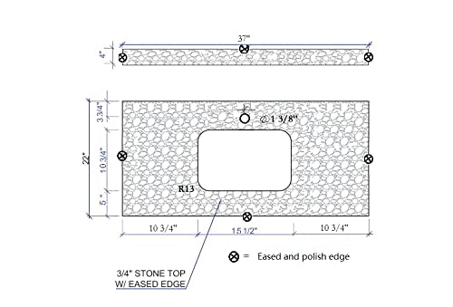 Pannow 37 Inch Carrara White Marble Vanity Top with Undermount Rectangular Ceramic Sink & Backsplash - Natural Stone Bathroom Countertop for Vanity Cabinet (Cabinet Not Included) | Perfect for Modern Bathroom Renovation & Master Bath Upgrades