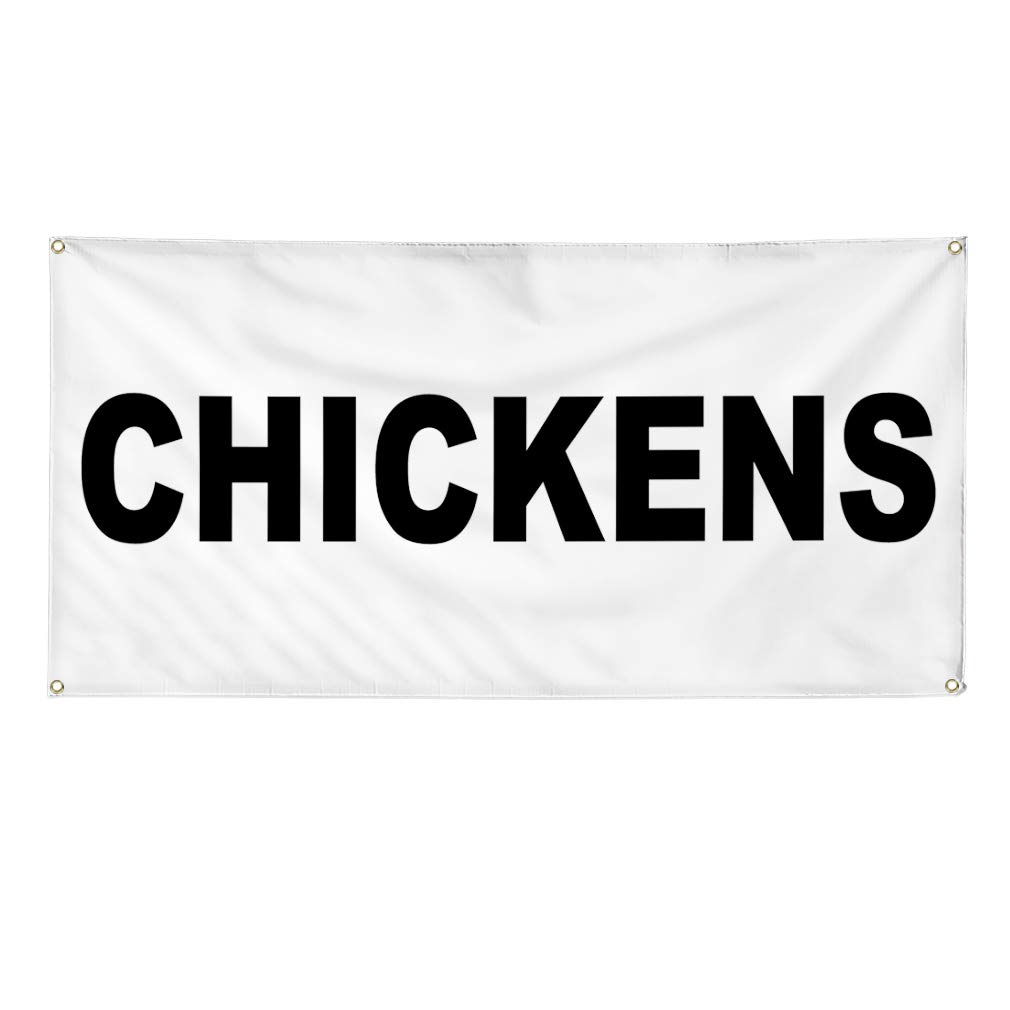 Premium Vinyl Banner - 36x72 Inches Weatherproof Outdoor Sign with 6 Grommets for Restaurants, Food Trucks & Chicken Businesses | Durable Yard & Industrial Signage for All Weather Conditions | Perfect for Advertising, Events & Outdoor Branding