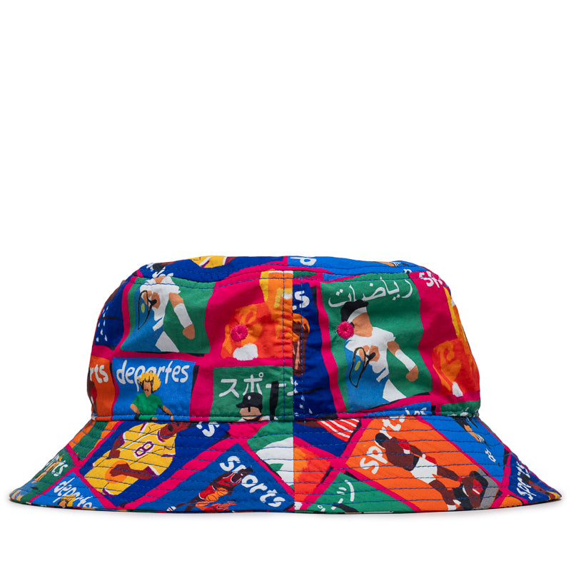 Stylish Market Illustrated Bucket Hat for Men & Women - Trendy Summer Sun Protection - Perfect for Beach, Outdoor & Casual Wear