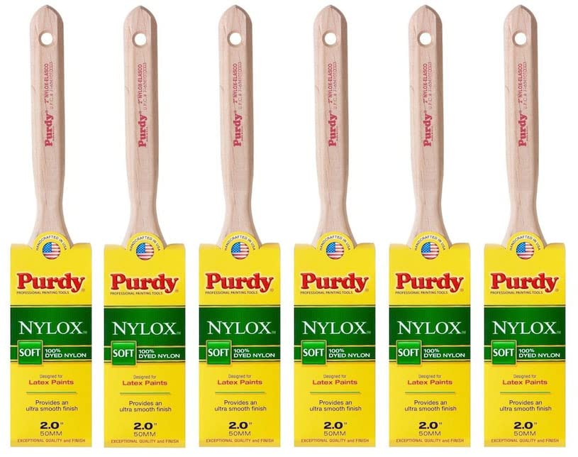 Purdy Nylox 2 Inch Wide Flat Paint Brush - Premium Nylon Bristles for Smooth Painting - Perfect for Walls, Trim, and DIY Home Projects
