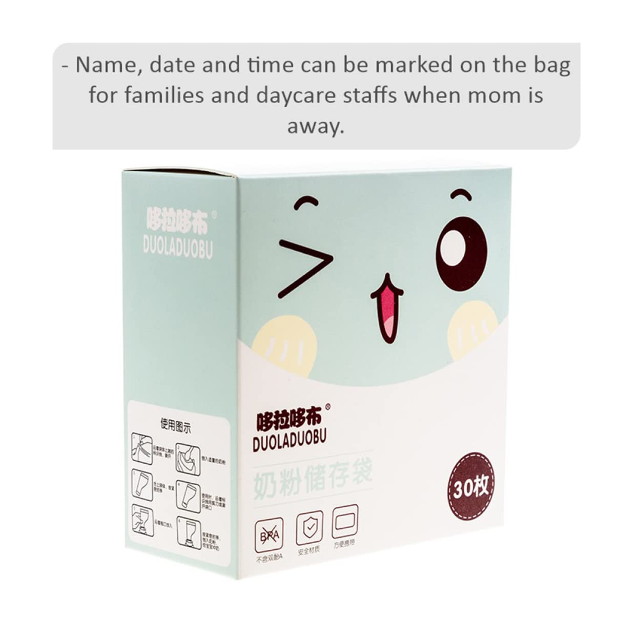 Kisangel 30pcs Disposable Breast Milk Storage Bags - Leakproof Powder Formula Dispenser for Baby Feeding - Perfect for Travel, Daycare & On-the-Go Parents
