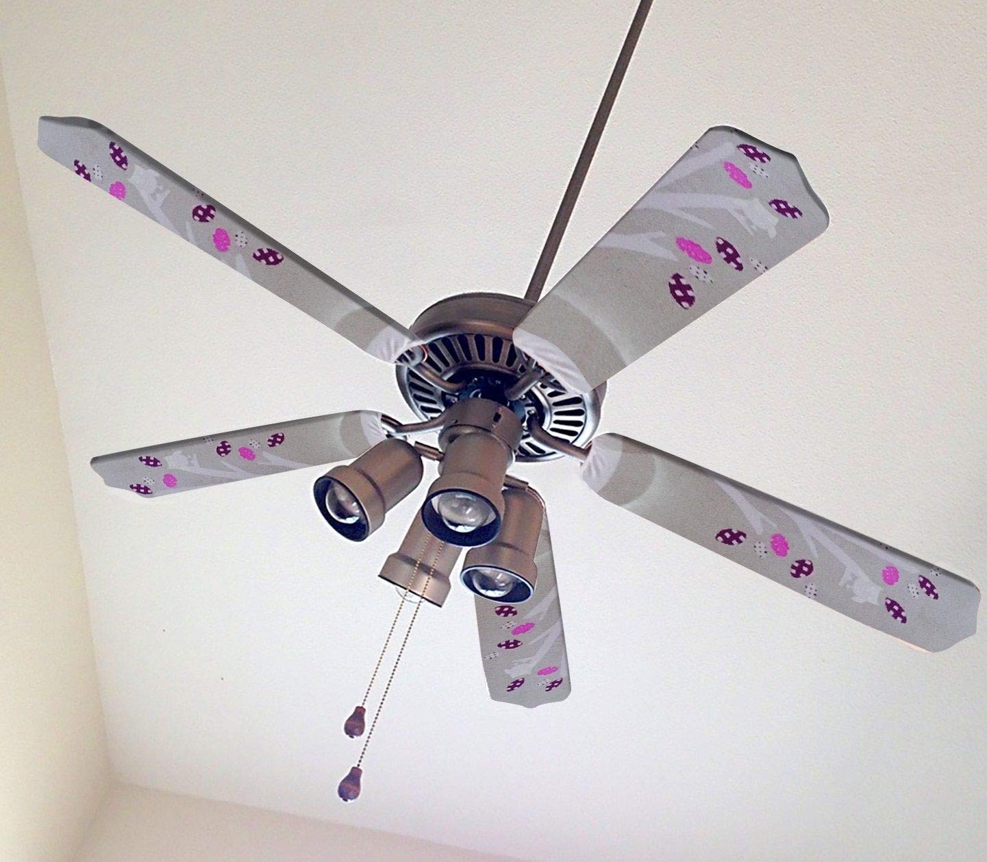 Stylish Owl Tree Design Ceiling Fan Blade Covers - Decorative Fan Cover for Kids Room, Nursery, or Themed Home Decor