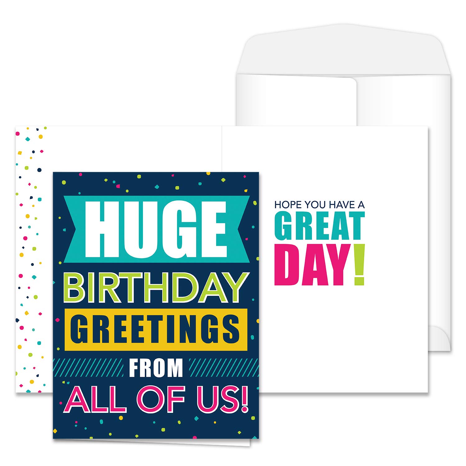 Canopy Street Big Birthday Card - 8.5 x 11 Inch Large Greeting Card for Group Signatures | Perfect for Office Celebrations, Family Gatherings & Special Occasions
