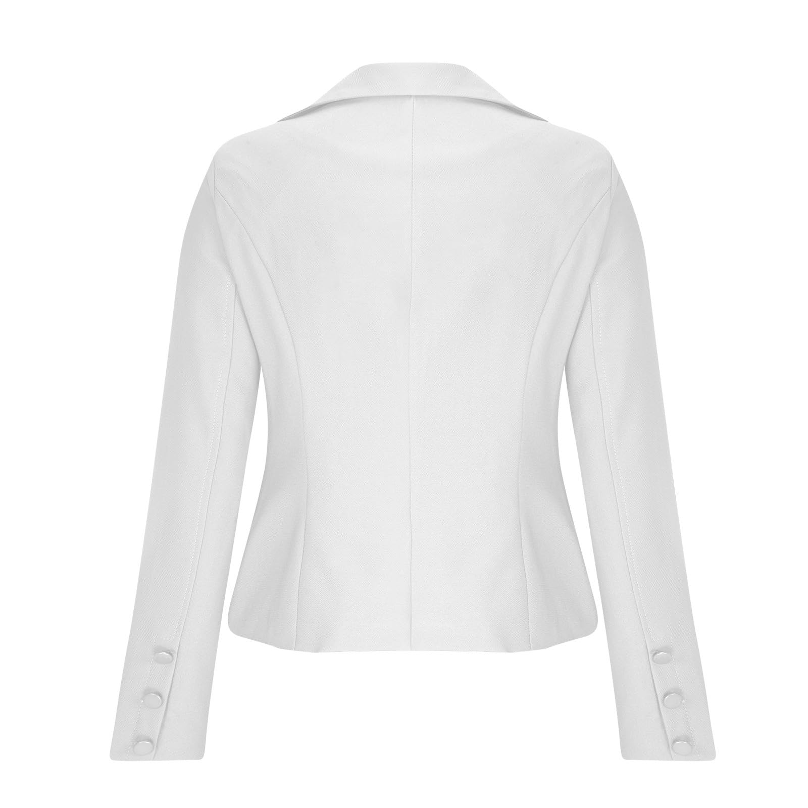 Women's Casual Blazer - Single-Breasted Office Jacket with Pockets for Work & Outfits