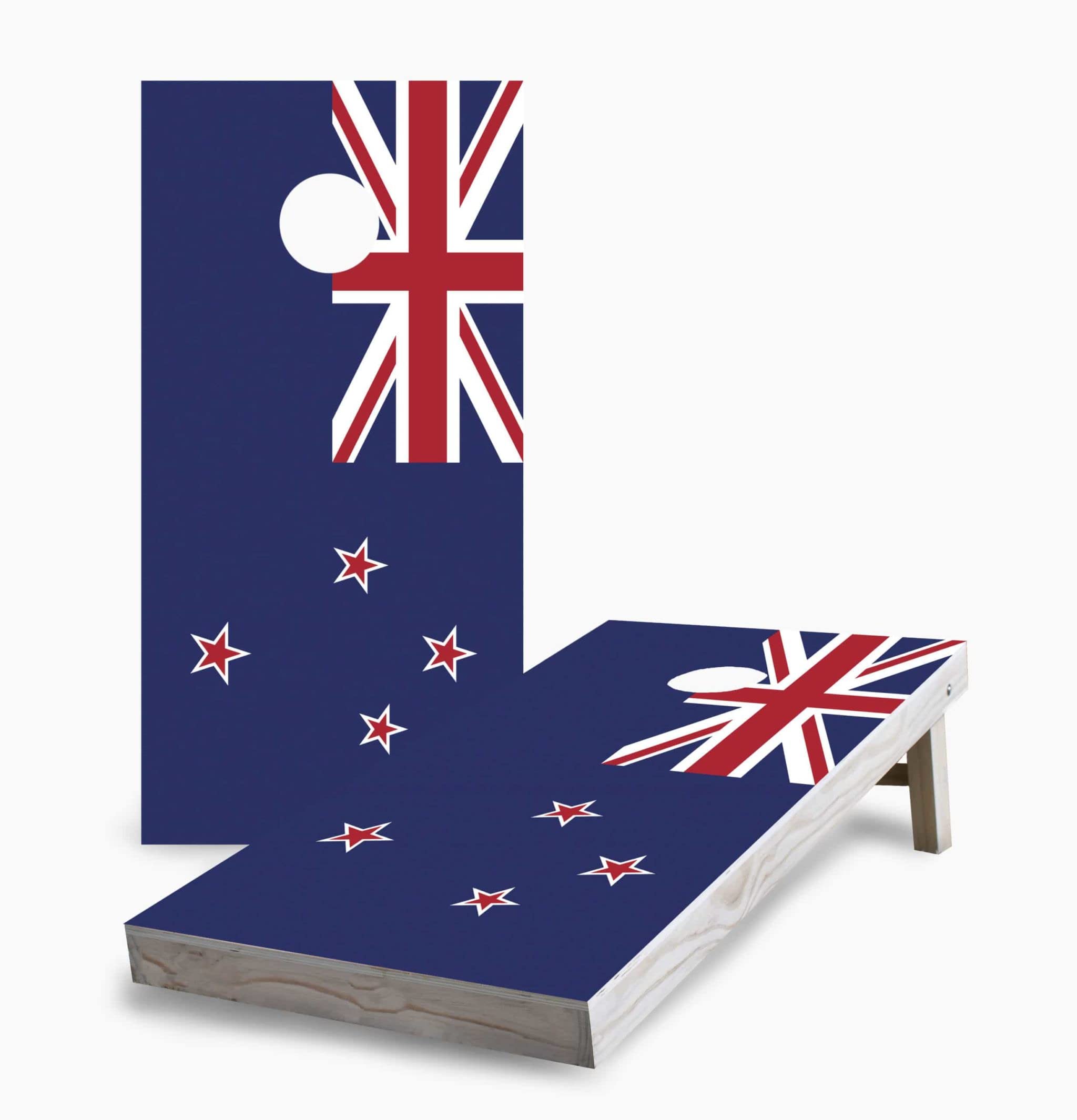 Premium New Zealand Flag Corn Hole Board Game Set - 2 Boards, 8 Bags & Accessories for Outdoor Parties, BBQs, Tailgating & Backyard Fun