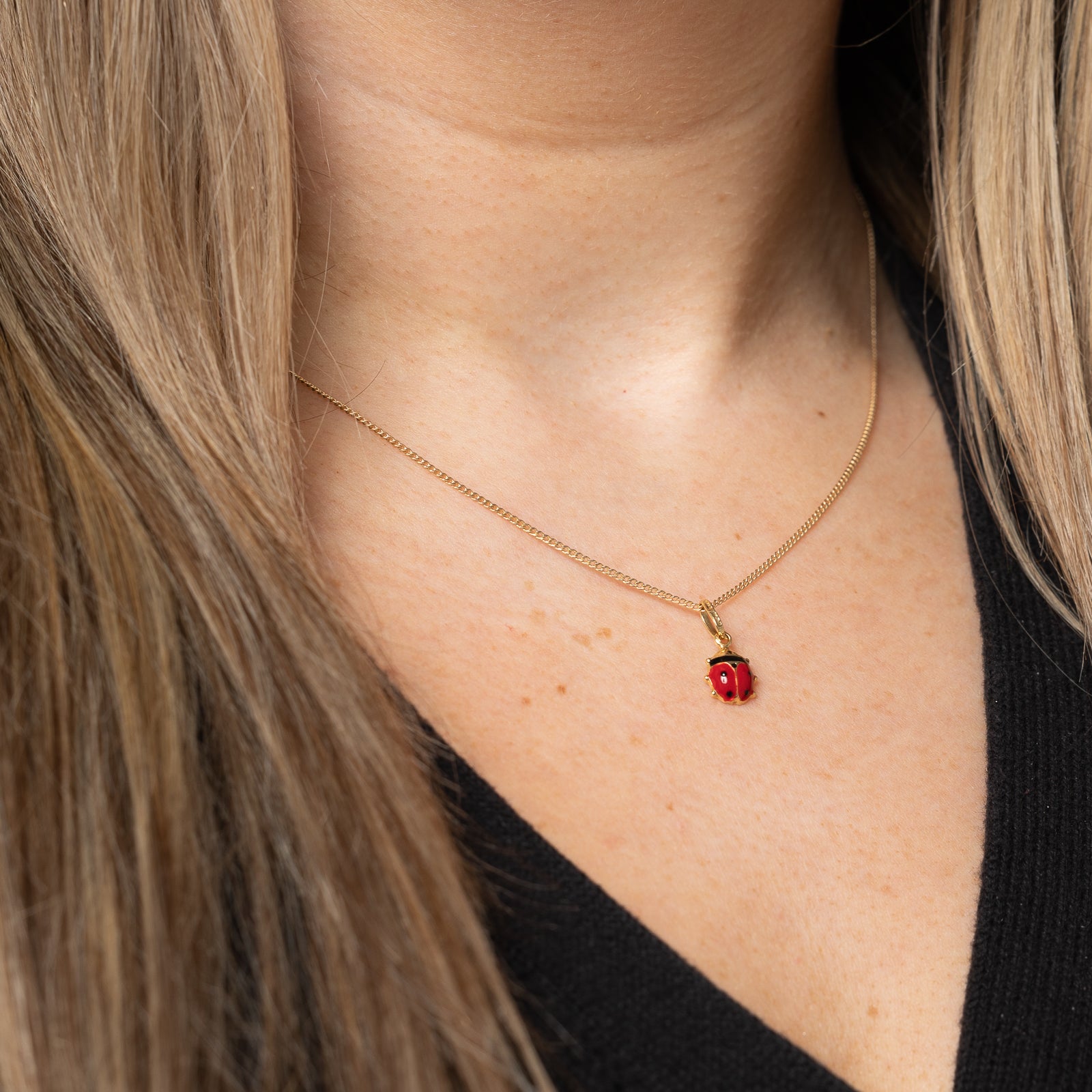 14K Yellow Gold Ladybug Charm Pendant - Elegant Jewelry Gift for Women - Perfect for Birthdays, Anniversaries & Everyday Wear
