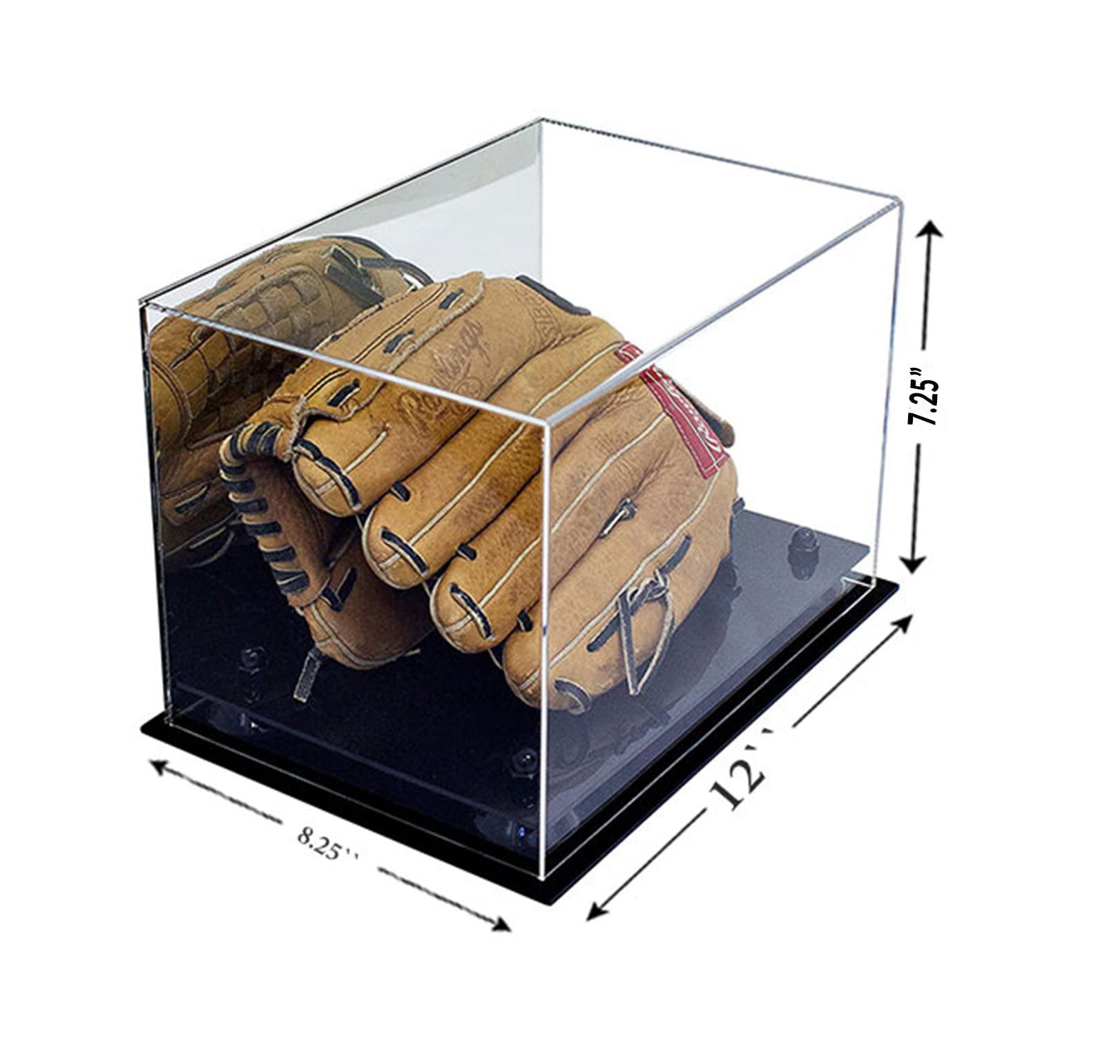 Acrylic Baseball Glove Display Case - Clear Protective Box for Collectible Gloves - Perfect for Showcasing Memorabilia in Home, Office, or Sports Hall of Fame