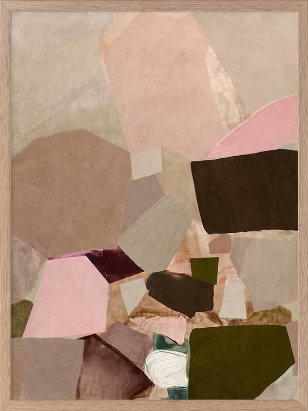 Deconstructed Desert Framed Art Print - Modern Abstract Wall Decor for Living Room, Bedroom & Office