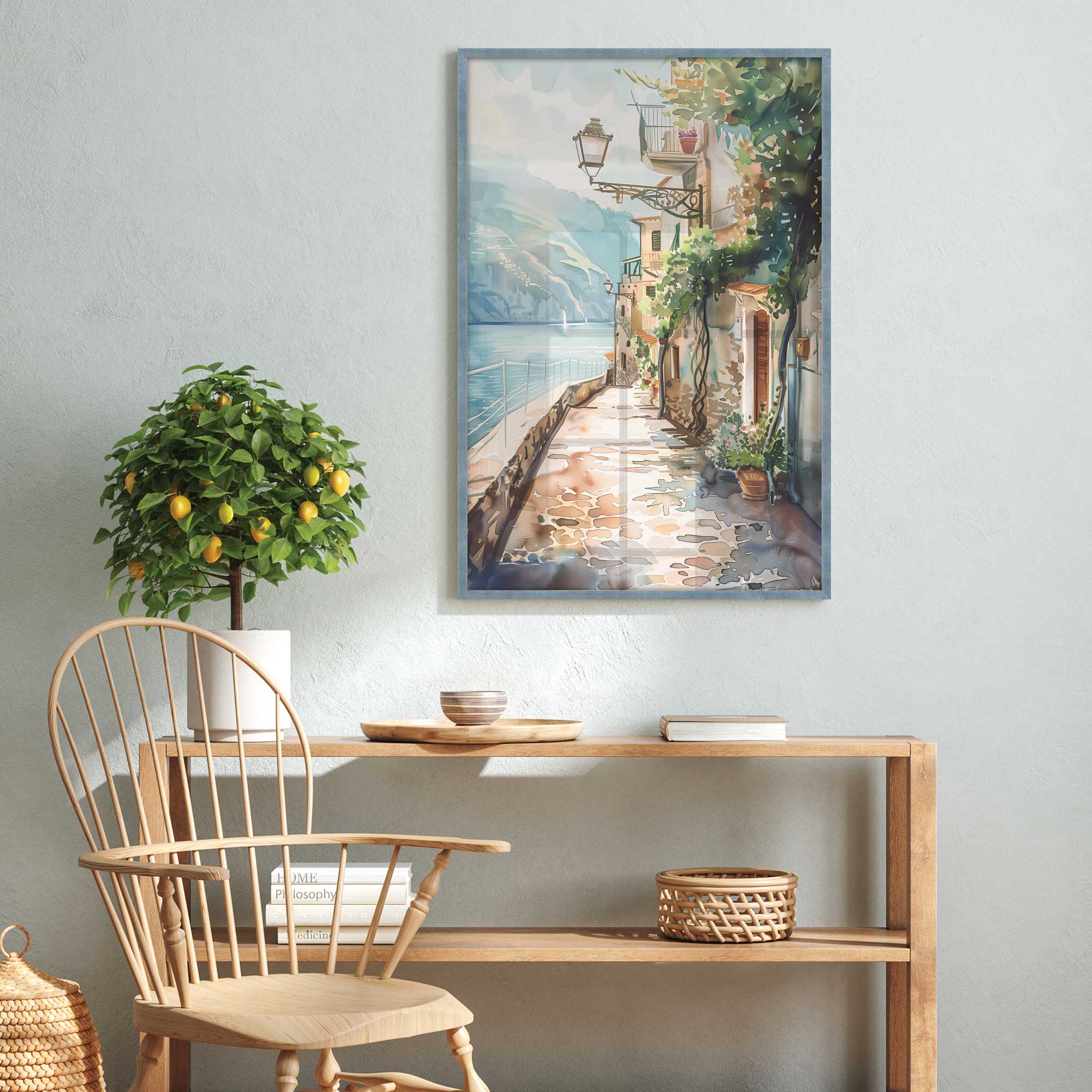Coastal Greeting v2 Print - Beach Themed Wall Art Decor for Living Room, Bedroom & Office | Perfect for Home, Vacation House & Gift Giving