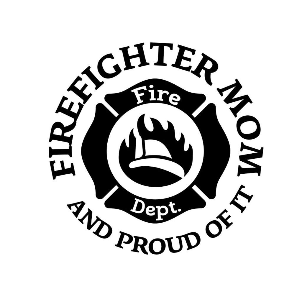 Firefighter Mom Proud of It - Decorative Firefighter Car Laptop Sticker for Work, Home & Office | Vinyl Wall Decal for Fire Department Supporters