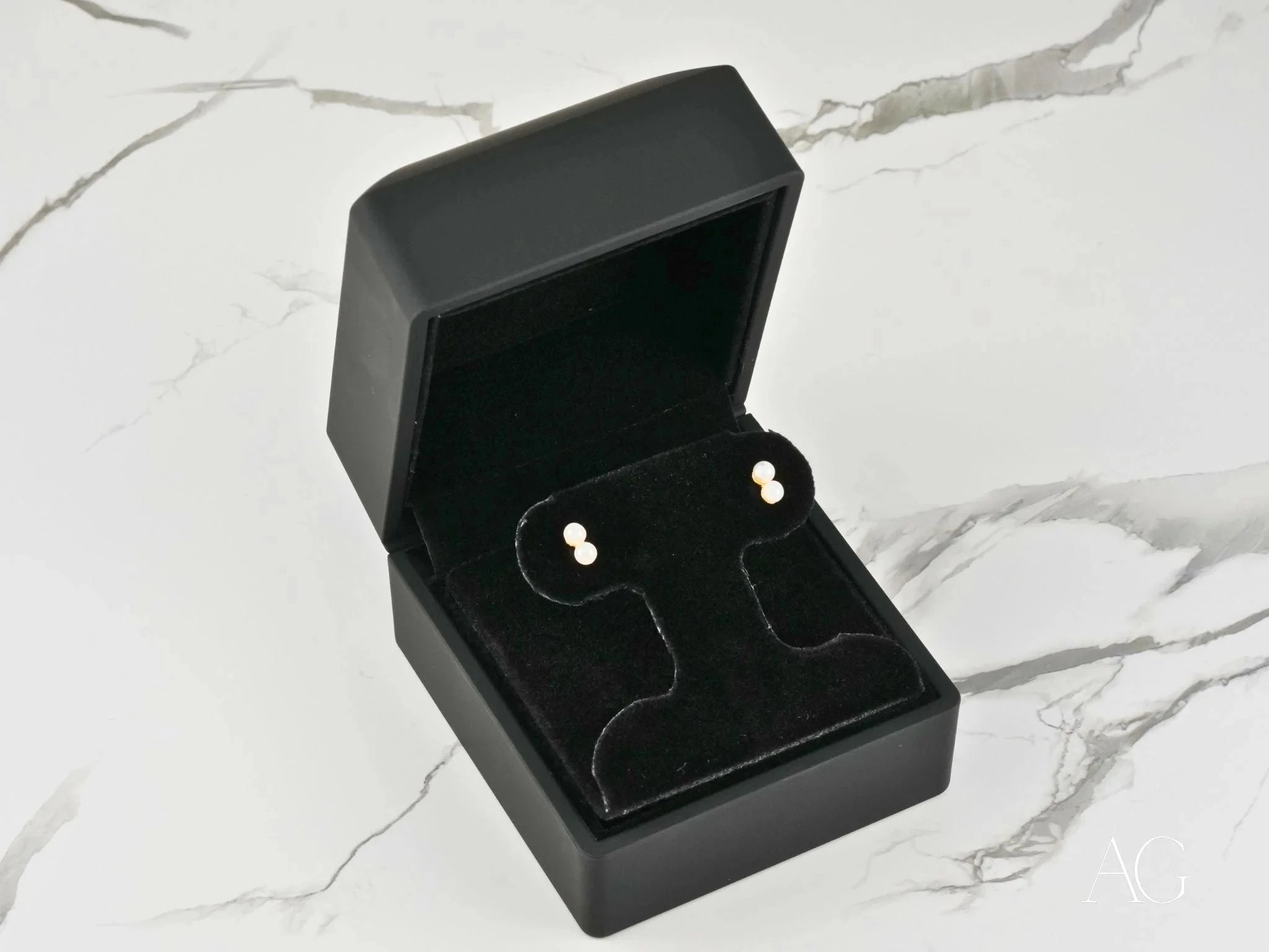 18K Gold Double Pearl Stud Earrings for Women - Elegant Pearl Jewelry Gift for Wedding, Anniversary & Special Occasions