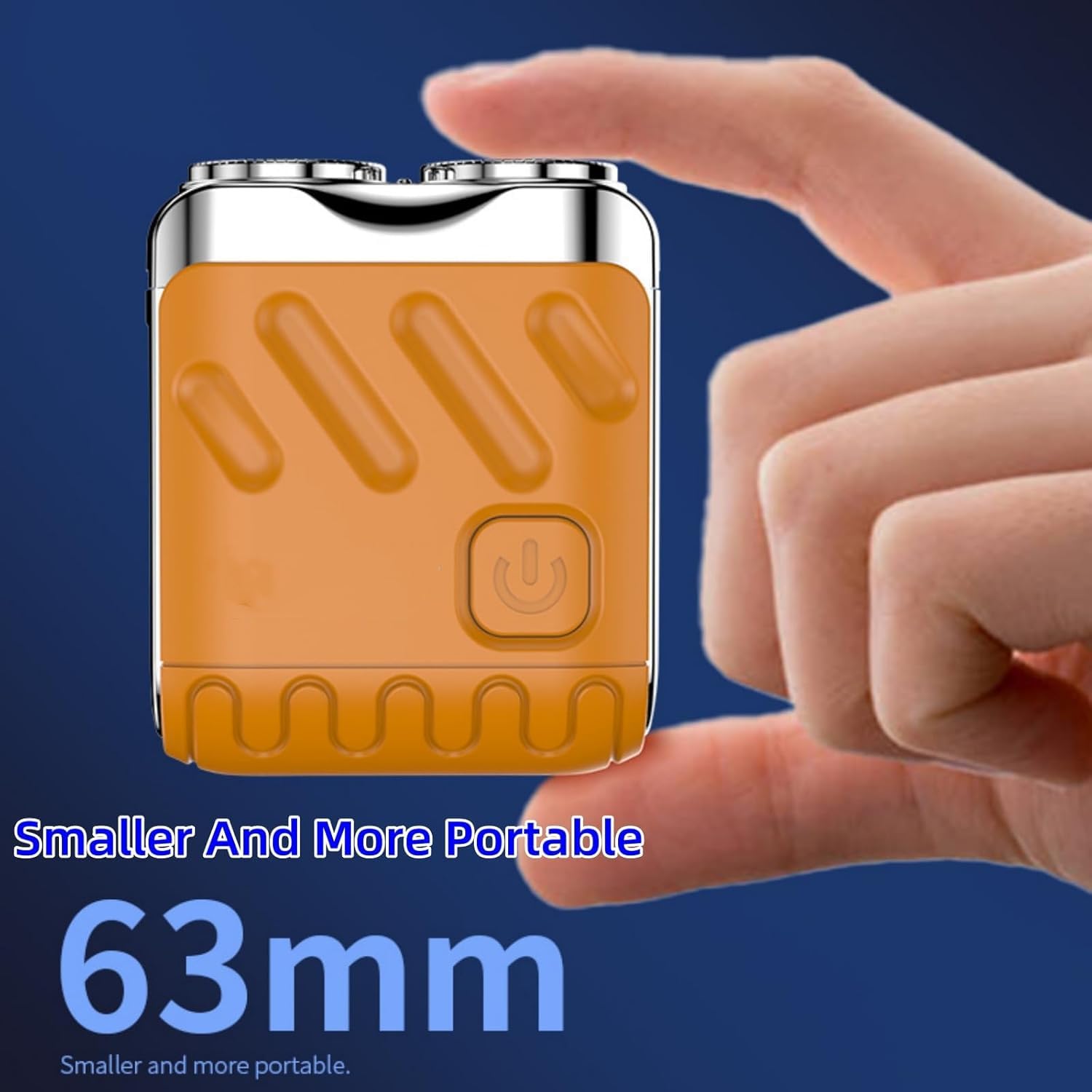 Men's Portable Mini Electric Shaver - Rechargeable Wireless Rotary Shaver with Double-Ring Magnetic Cutter, Waterproof for Travel, Black | Perfect for Business Trips, Gym & On-the-Go Grooming