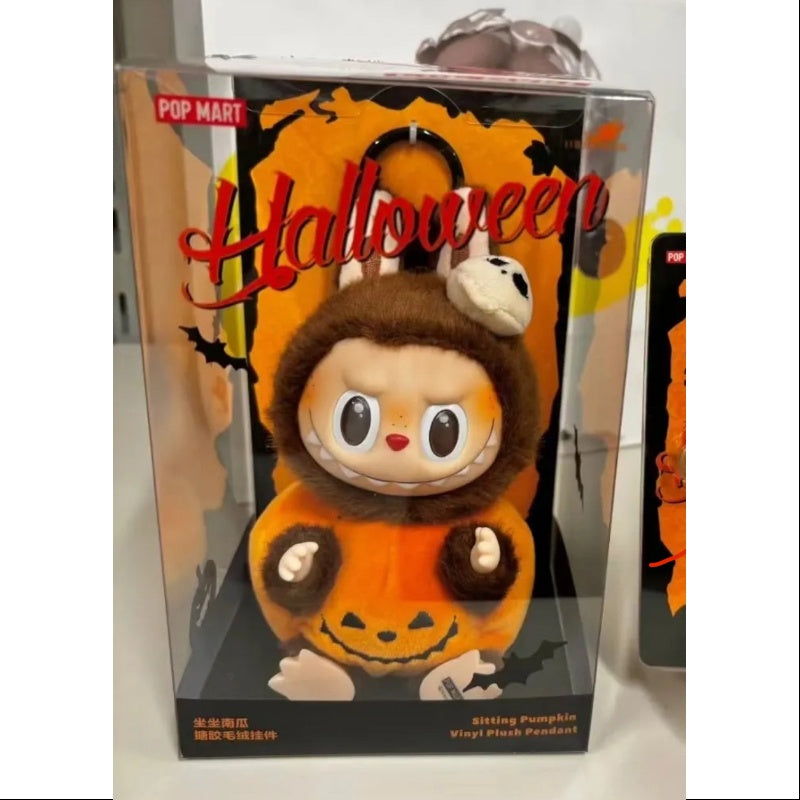 Labubu The Monsters Halloween Plush Toy - Cute Sitting Pumpkin Vinyl Figure Collectible (Limited Edition) | Perfect for Party Decor, Cosplay Accessories & Anime Gift Collection
