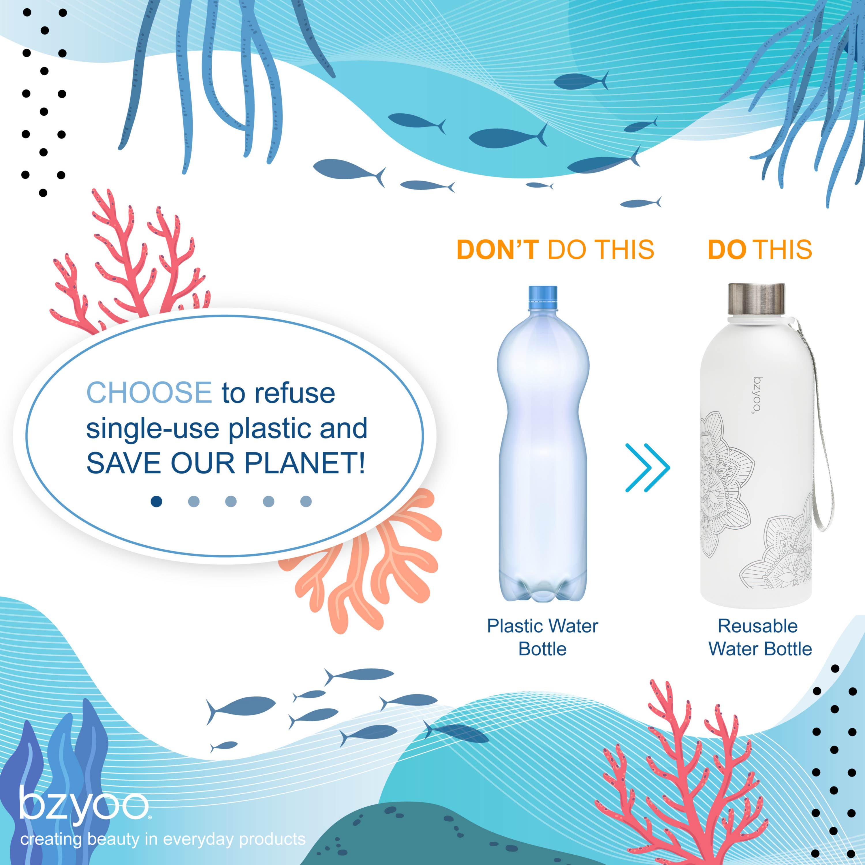32oz La La Mandala Time Marker Tritan Water Bottle with Carrying Strap - BPA Free, Leak Proof, Motivational Water Tracking - Perfect for Gym, Yoga, Hiking & Daily Hydration (Silver)
