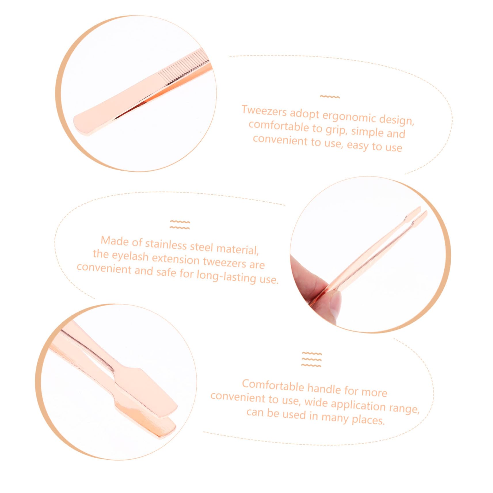 Professional Eyelash Extension Tweezers Set - 4pcs High Precision Stainless Steel Tweezers for Lash Artists & DIY Lash Application - Perfect for Salon, Spa & Home Use