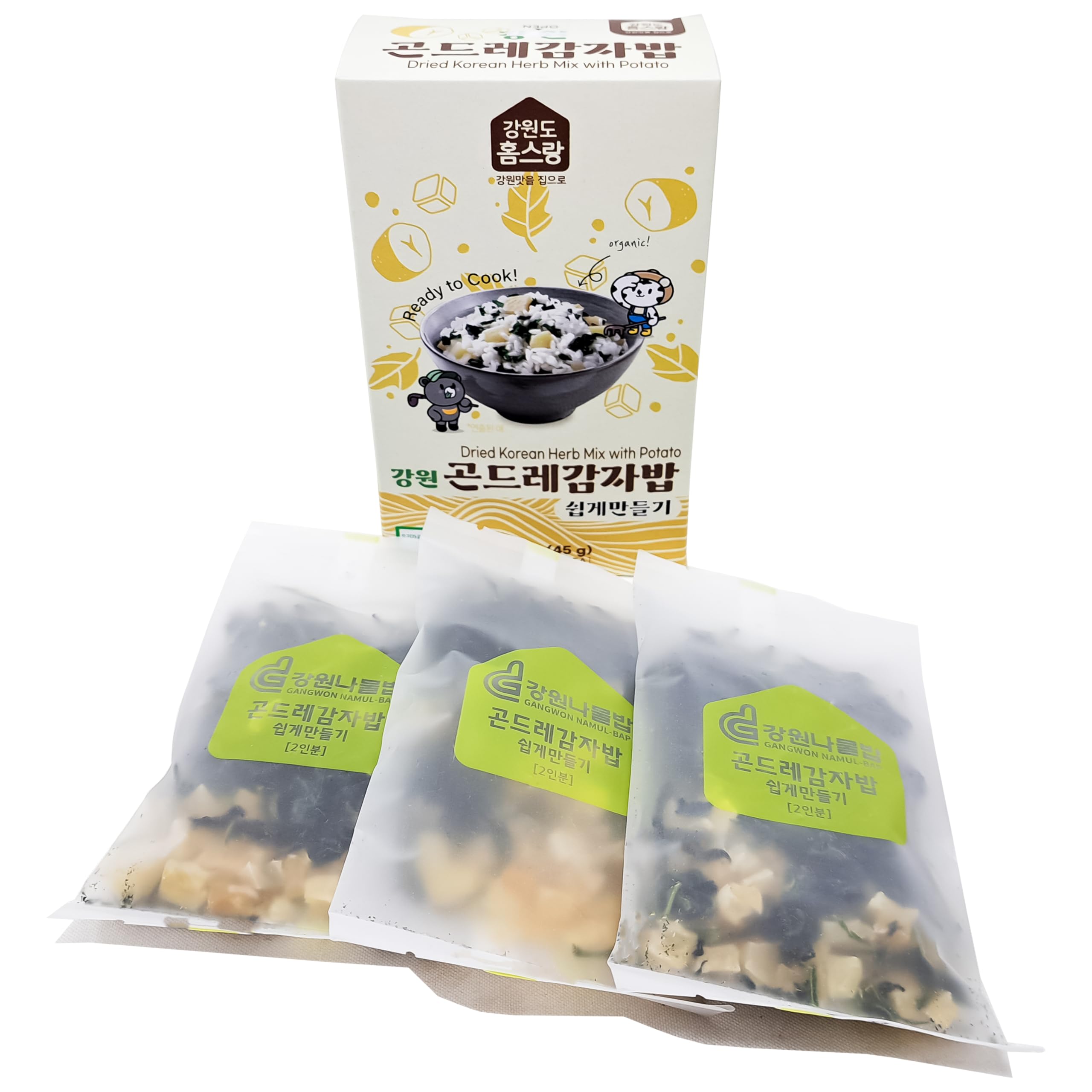 Korean Dried Herb Mix with Potato 1.58oz - Healthy Meal Kit for Bibimbap & Side Dishes