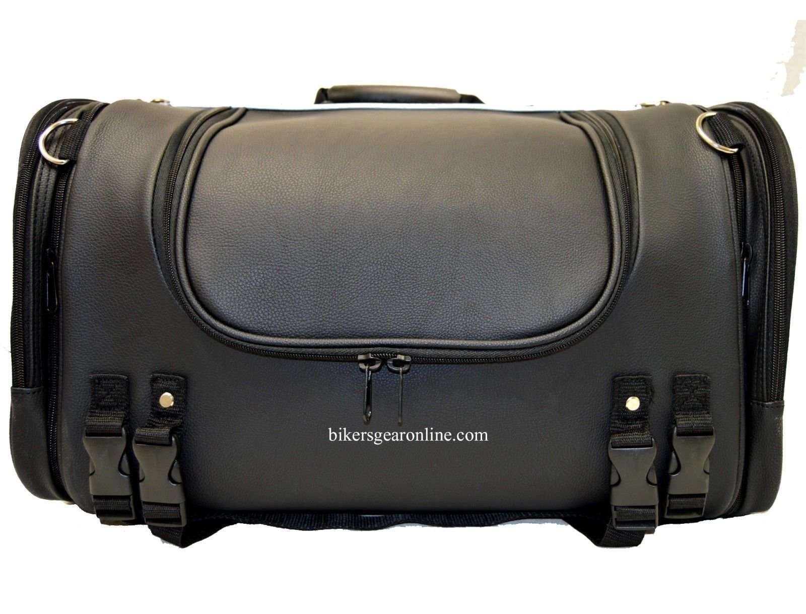 **Motorcycle Sissy Bar Roll Bag - PVC Waterproof Travel Trunk Bag for Harley, Cruiser & Touring Bikes - Perfect for Road Trips & Daily Commute**