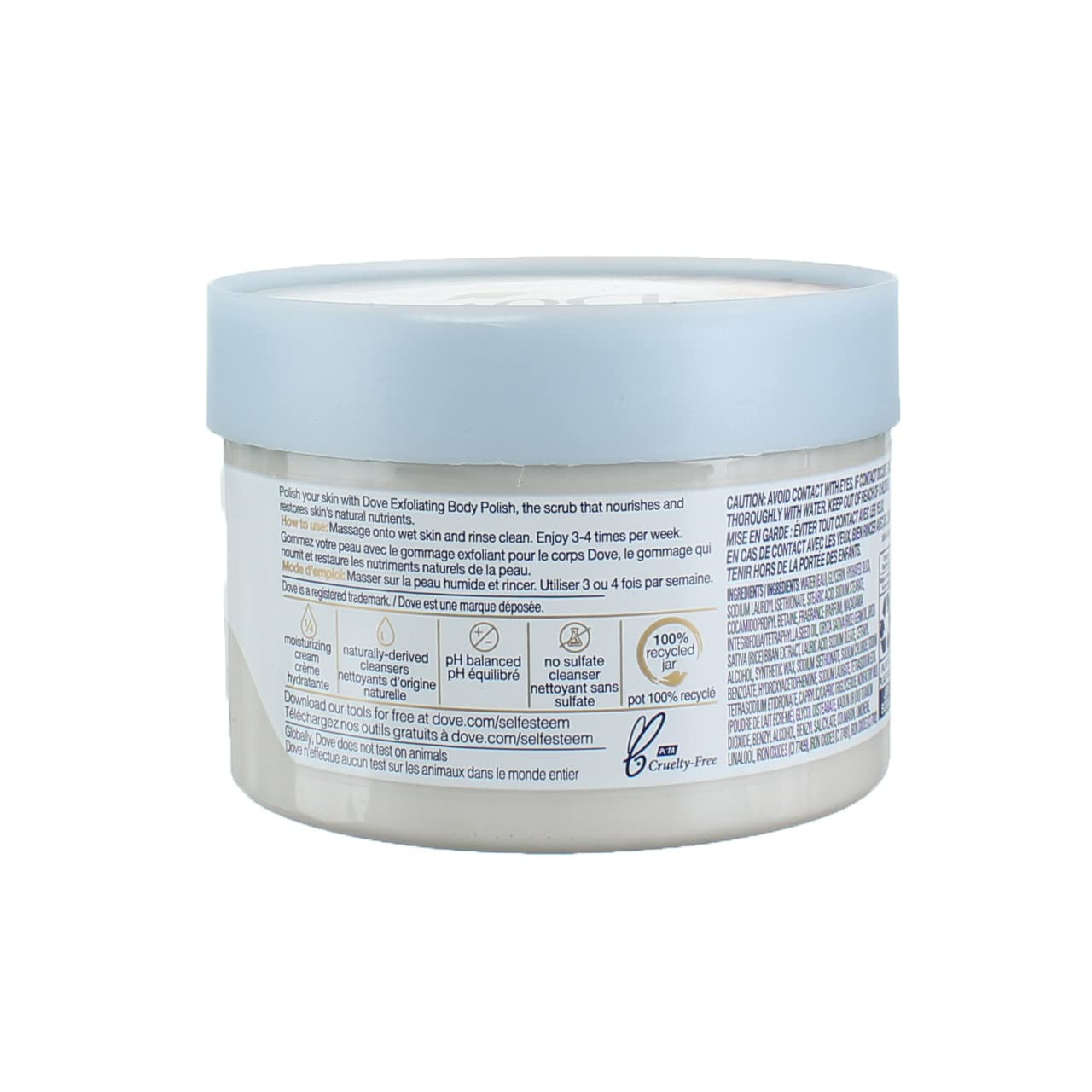 Dove Exfoliating Body Polish Scrub - Macadamia & Rice Milk 10.5 oz (2 Pack) | Gentle Skin Exfoliation for Smooth, Soft Skin | Perfect for Shower & Spa Day Self Care Routine
