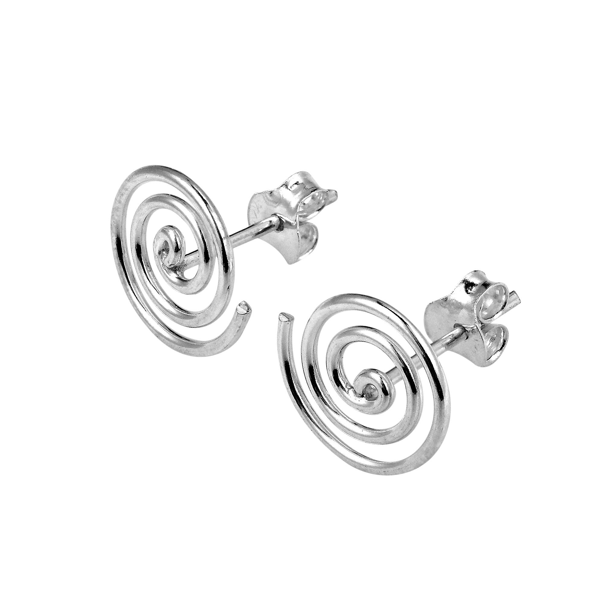 AeraVida .925 Sterling Silver Swirl Maze Stud Earrings for Women | Elegant Spiral Design Round Studs | Perfect Jewelry Gift for Birthday, Anniversary & Valentine's Day | Great for Office Wear, Date Night & Special Occasions