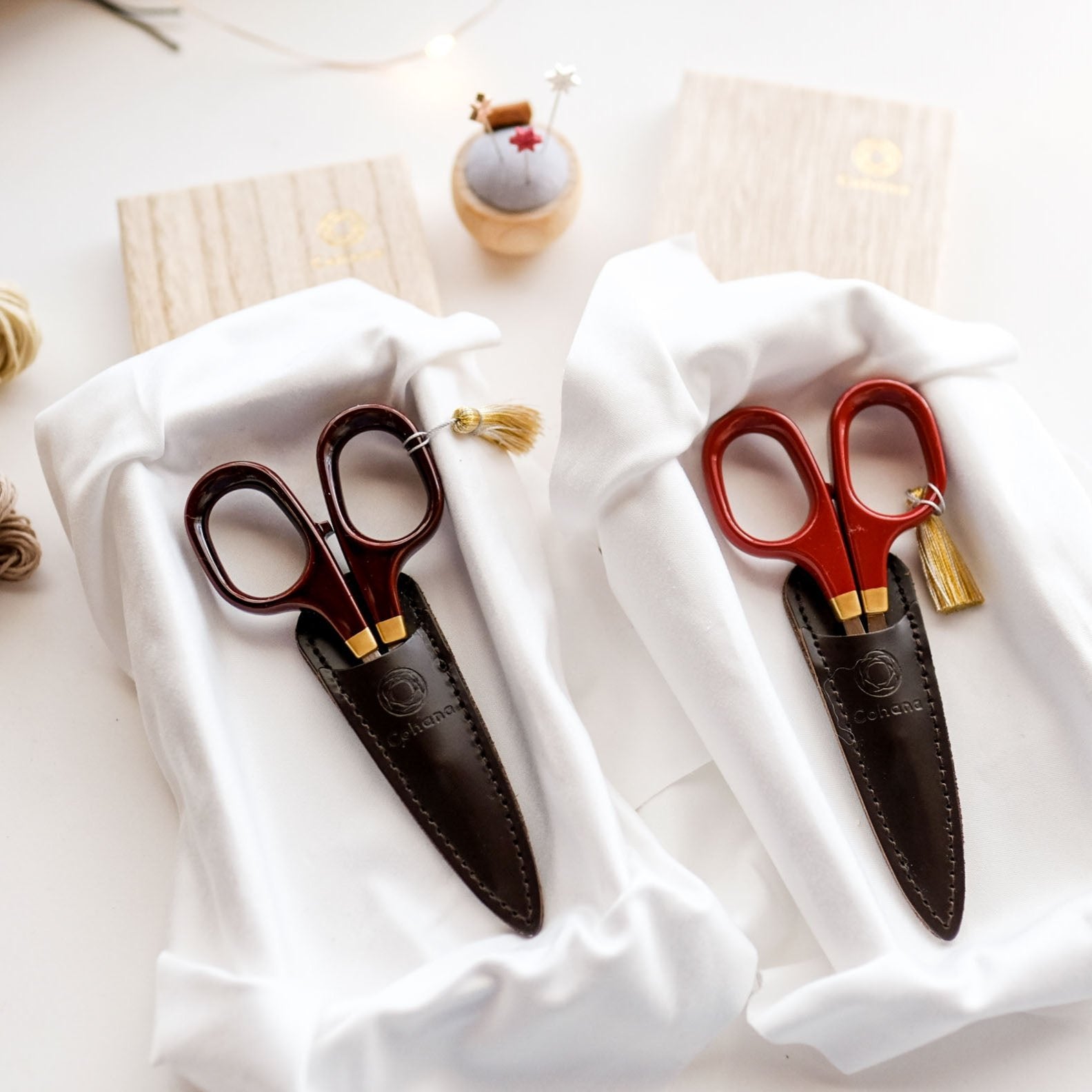 Premium Small Scissors with Lacquered Handles - Sharp Stainless Steel Craft Scissors for Sewing, Embroidery & DIY Projects - Perfect for Fabric Cutting, Paper Crafts & Gift Wrapping