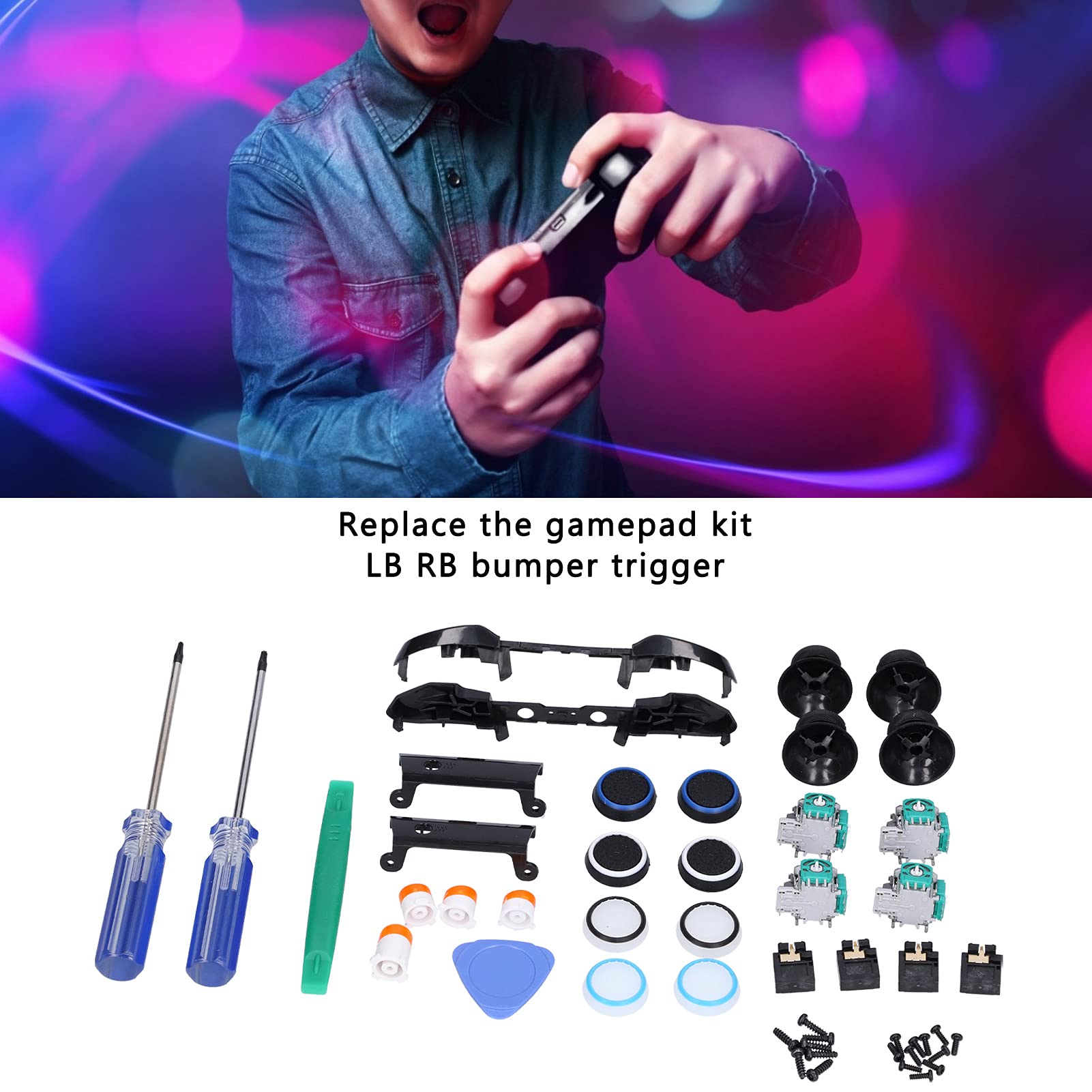 Xbox One Controller Repair Kit - ABXY Button Module & Game Controller Parts for DIY Fixes | Perfect for Gaming Enthusiasts & Home Repairs
