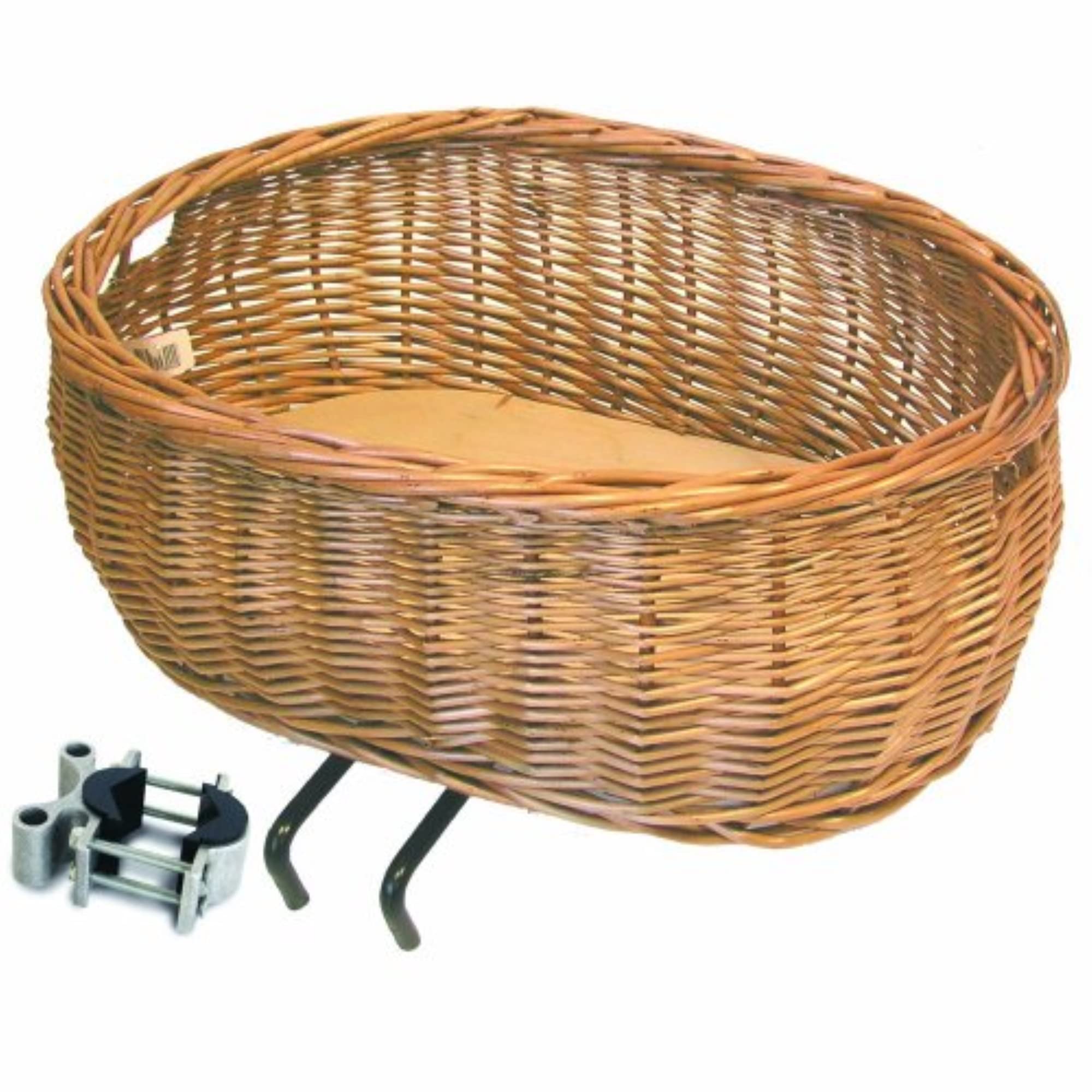 Basil Pluto Front Bicycle Basket for Pets - Natural Wicker Pet Carrier for Dogs & Cats - Perfect for Cycling, Shopping & Outdoor Adventures