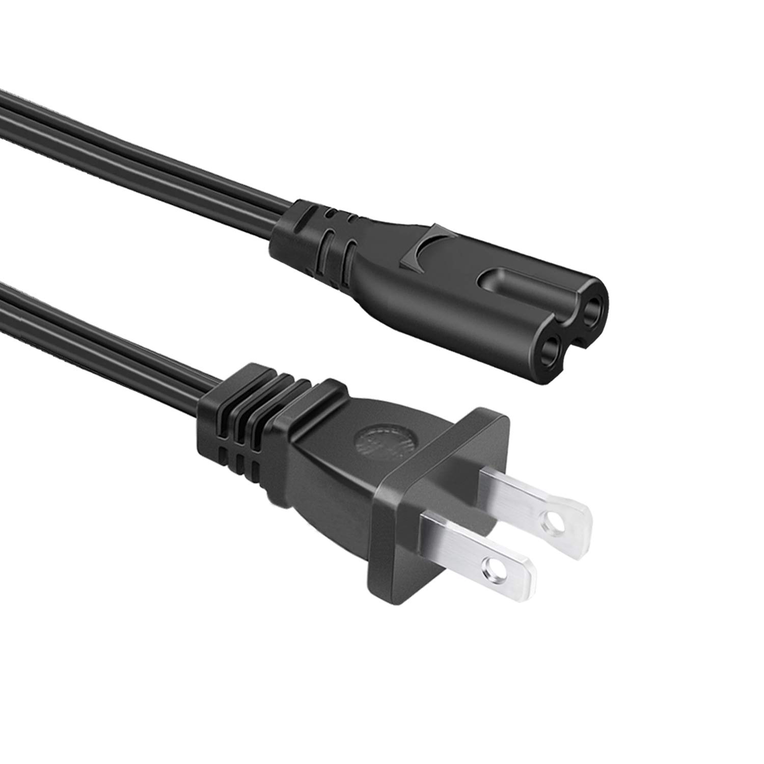 8.2ft Printer Power Cord Replacement for HP Deskjet 3755 2755 2732 2652 2640 2622 3752 3639 2655 3630 1112 2636 Plus 4155 4152 - 2 Prong AC Power Cable for Home & Office Printers