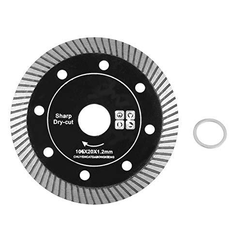 FTVOGUE 105mm Black Diamond Saw Blade - Premium Circular Cutter for Concrete, Granite, Marble, Tile & Stone Cutting | Ideal for Construction, Masonry & DIY Projects