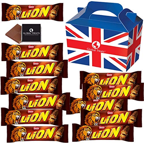 Nestle Lion Bar Chocolate Gift Box - 12 Pack Crunchy Wafer Candy Bars - Perfect for Birthday Gifts, Office Snacks & Party Favors