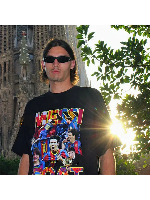 Vintage Football Gang Messi The GOAT T-Shirt - Perfect for Soccer Fans, Gifts & Casual Wear