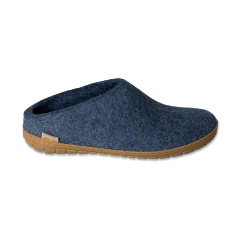 Glerups Rubber Sole Slip On Wool Slippers for Men & Women - Comfortable Indoor/Outdoor House Shoes for Relaxation & Warmth