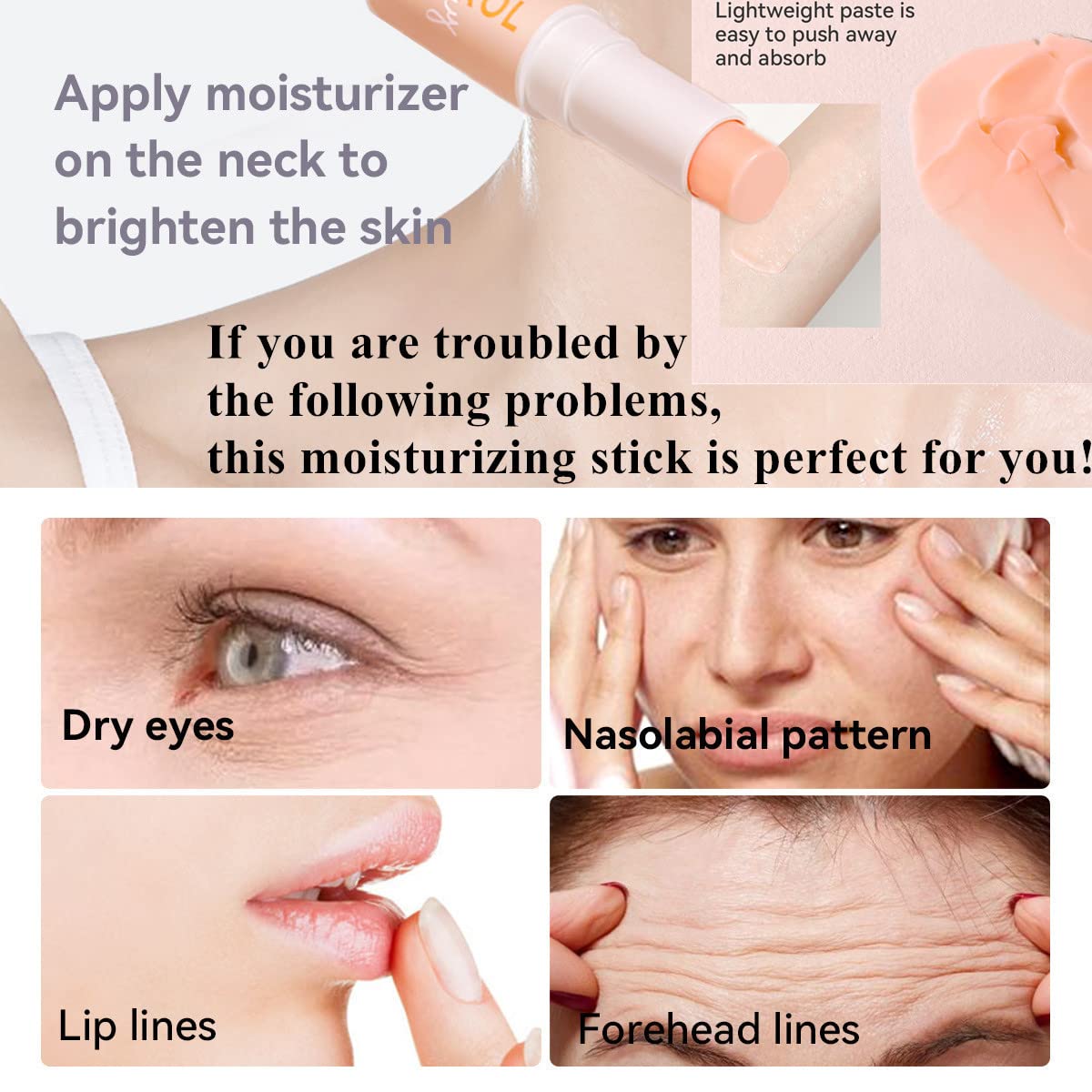 **Mysense Anti-Aging Moisturizing Balm Stick - Hydrating Face, Lip & Eye Wrinkle Treatment, 0.25Oz - Perfect for Daily Skincare & Travel**