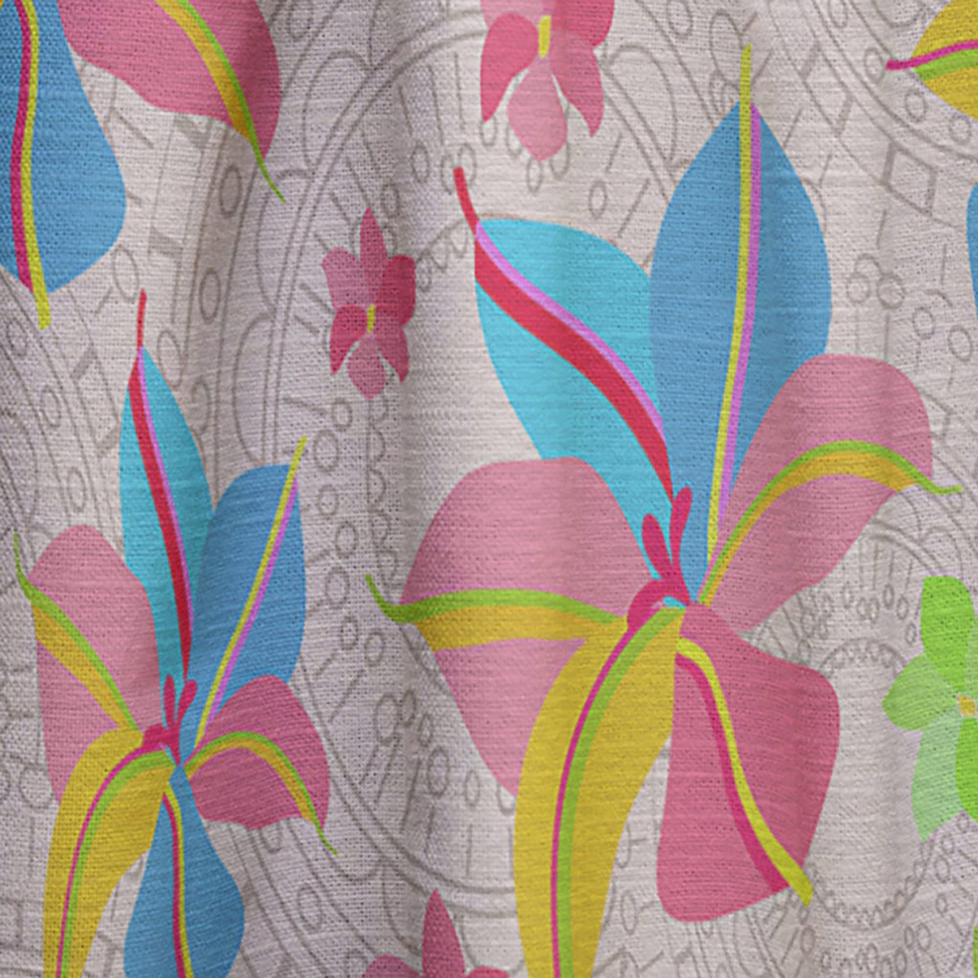Retro Pink Yellow Floral Print Thermal Insulated Curtains - 52x120 Inches Single Panel for Bedroom & Living Room - Energy Saving Window Drapes for Home Decor & Temperature Control