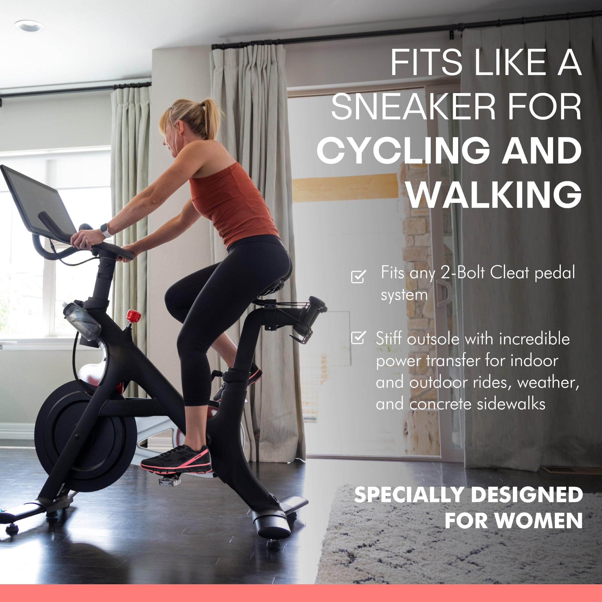 Tommaso Women's Cycling Shoes - SPD Cleat Compatible for Indoor & Outdoor Biking - Comfortable Walkable Design - Perfect for Peloton, Road & Mountain Biking - Ideal for Commuting, Gym & Fitness Training